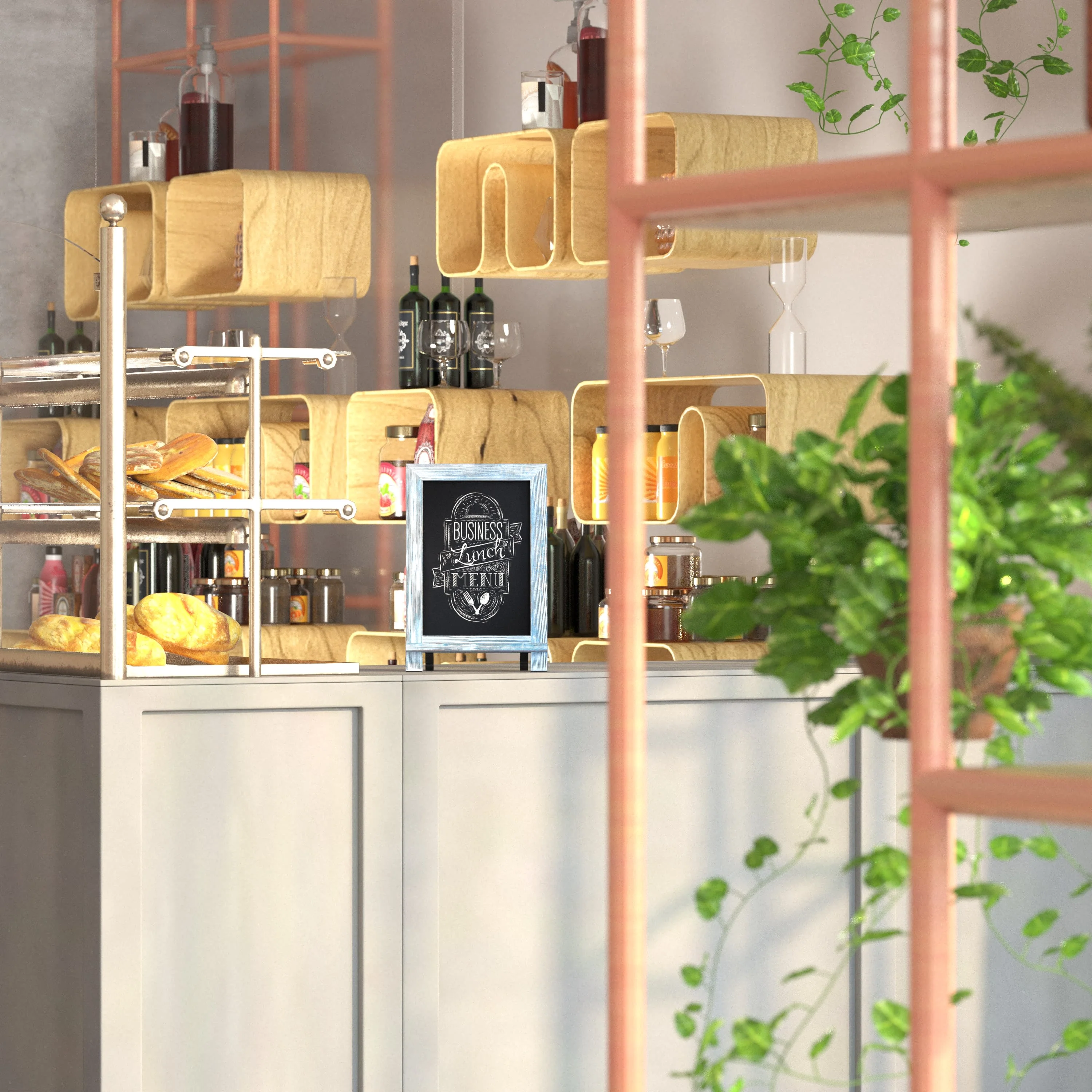 Canterbury Tabletop Magnetic Chalkboards Sign with Metal Scrolled Legs, Hanging Wall Chalkboards, Countertop Memo Board - Image 111