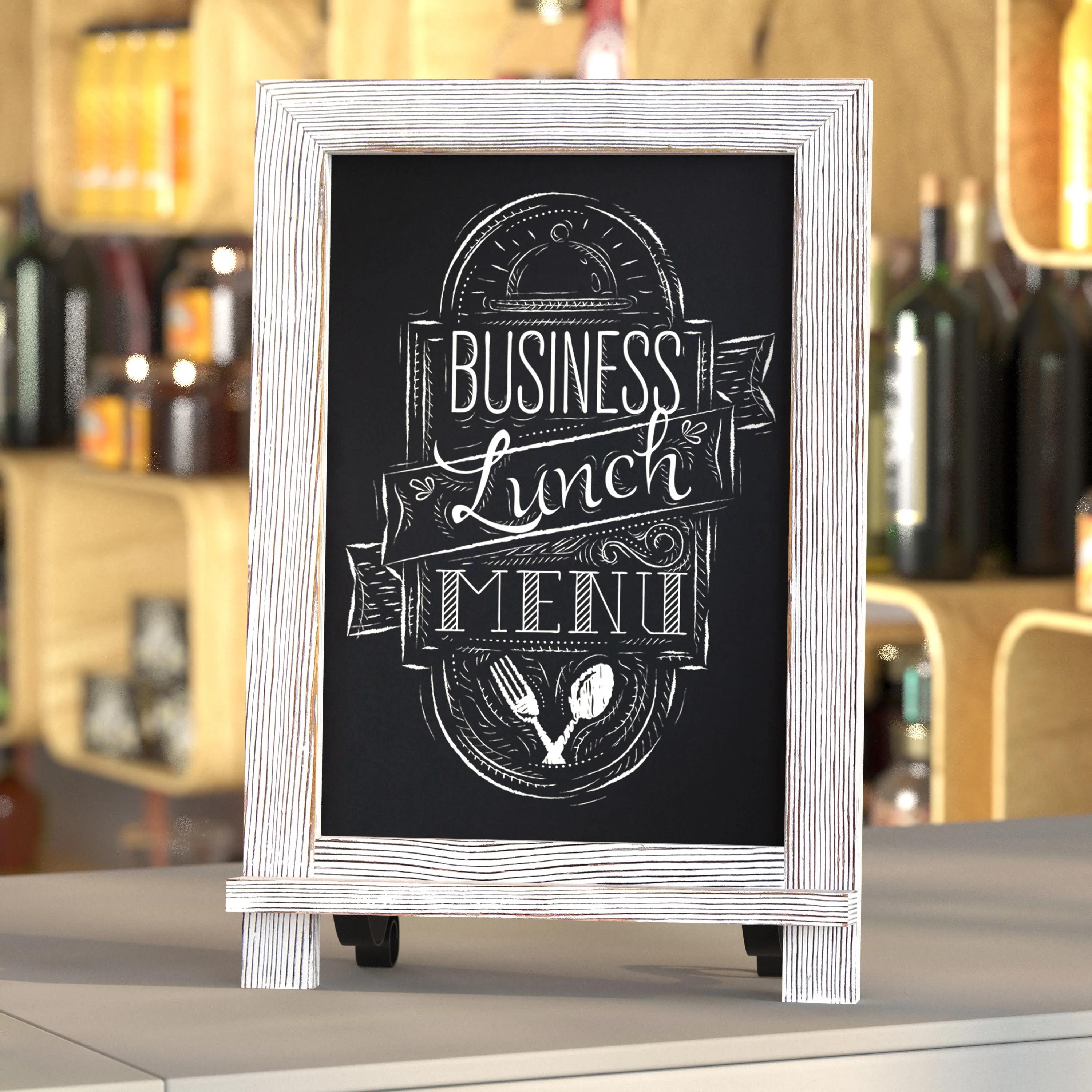 Canterbury Tabletop Magnetic Chalkboards Sign with Metal Scrolled Legs, Hanging Wall Chalkboards, Countertop Memo Board - Image 120