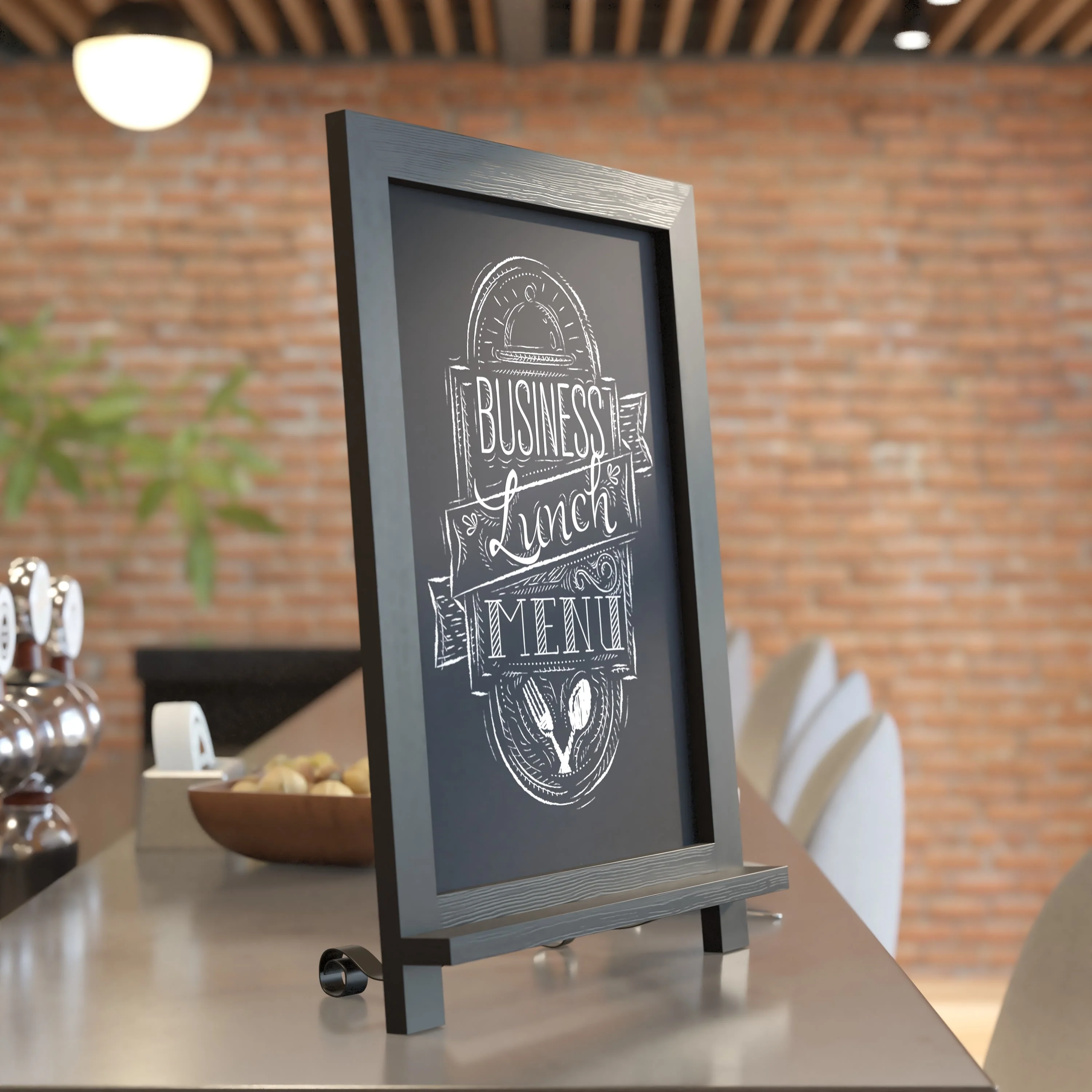 Canterbury Tabletop Magnetic Chalkboards Sign with Metal Scrolled Legs, Hanging Wall Chalkboards, Countertop Memo Board - Image 20