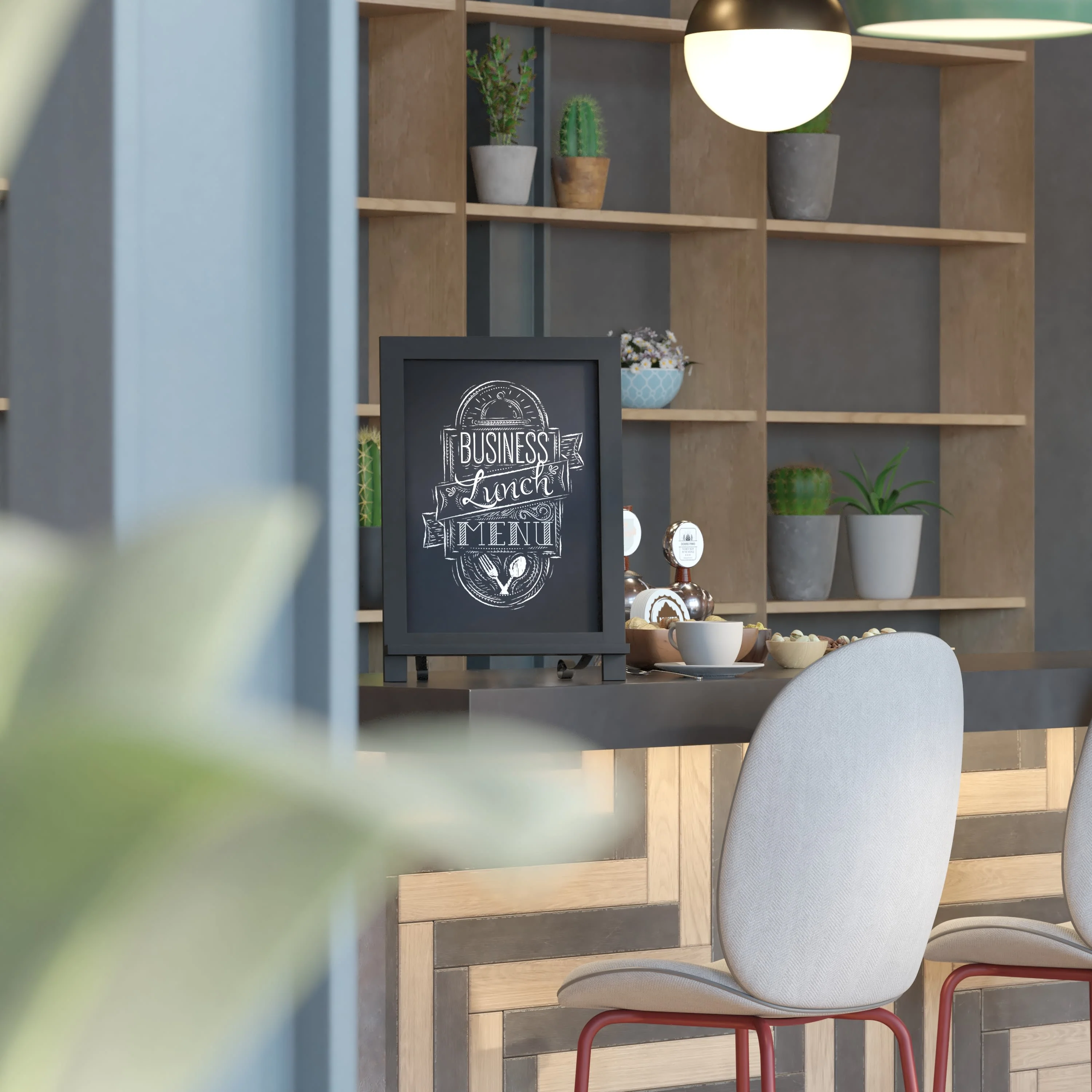 Canterbury Tabletop Magnetic Chalkboards Sign with Metal Scrolled Legs, Hanging Wall Chalkboards, Countertop Memo Board - Image 21