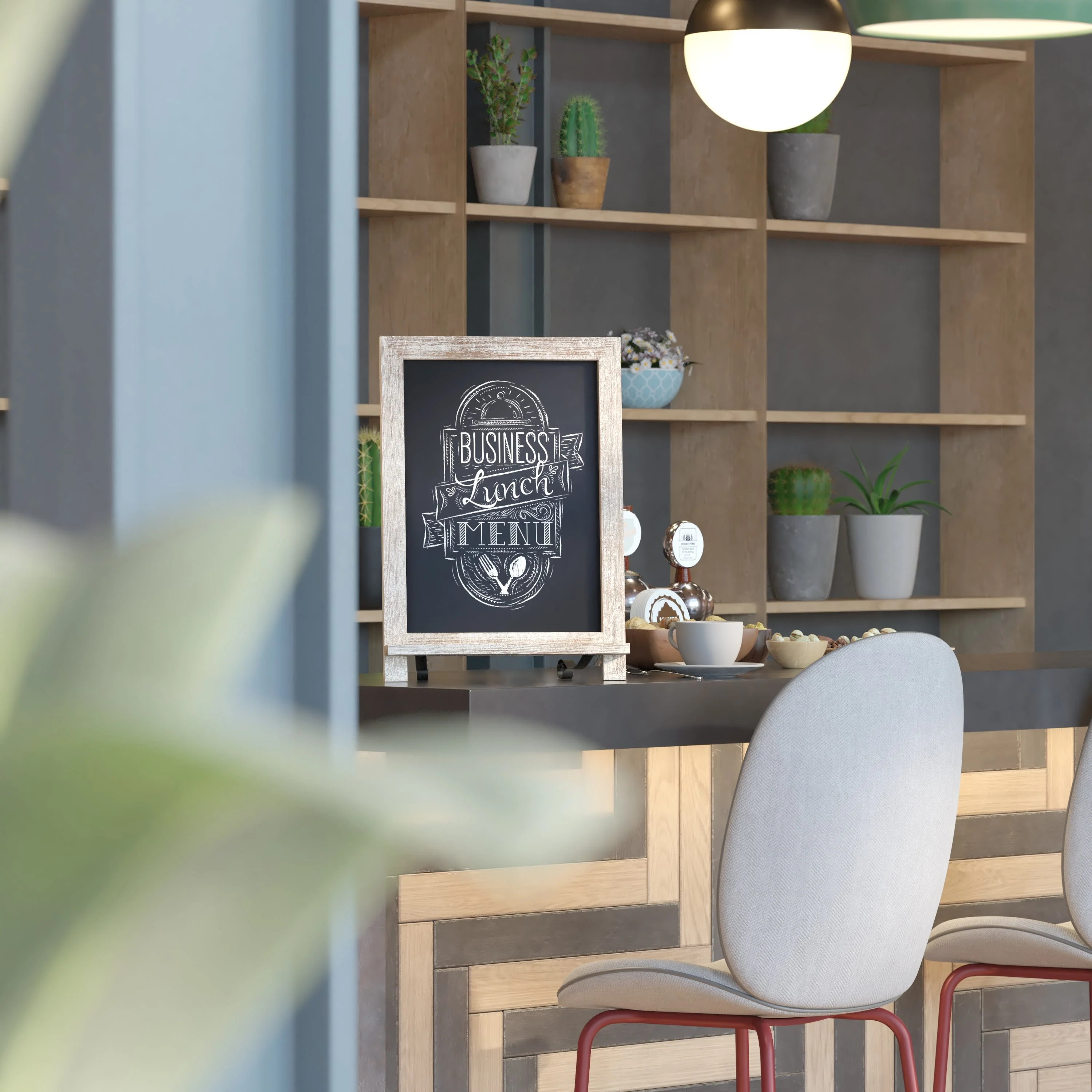 Canterbury Tabletop Magnetic Chalkboards Sign with Metal Scrolled Legs, Hanging Wall Chalkboards, Countertop Memo Board - Image 34