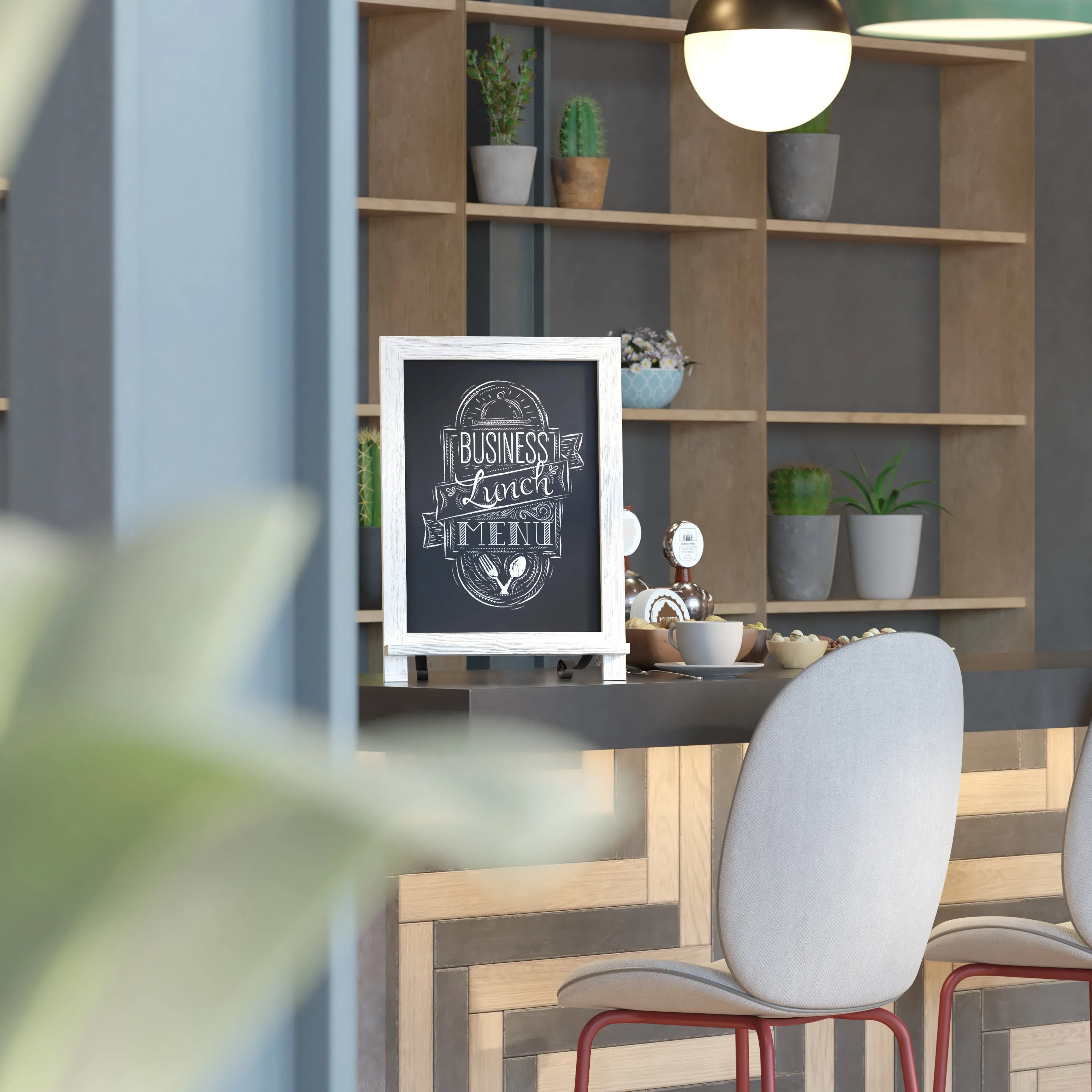 Canterbury Tabletop Magnetic Chalkboards Sign with Metal Scrolled Legs, Hanging Wall Chalkboards, Countertop Memo Board - Image 42