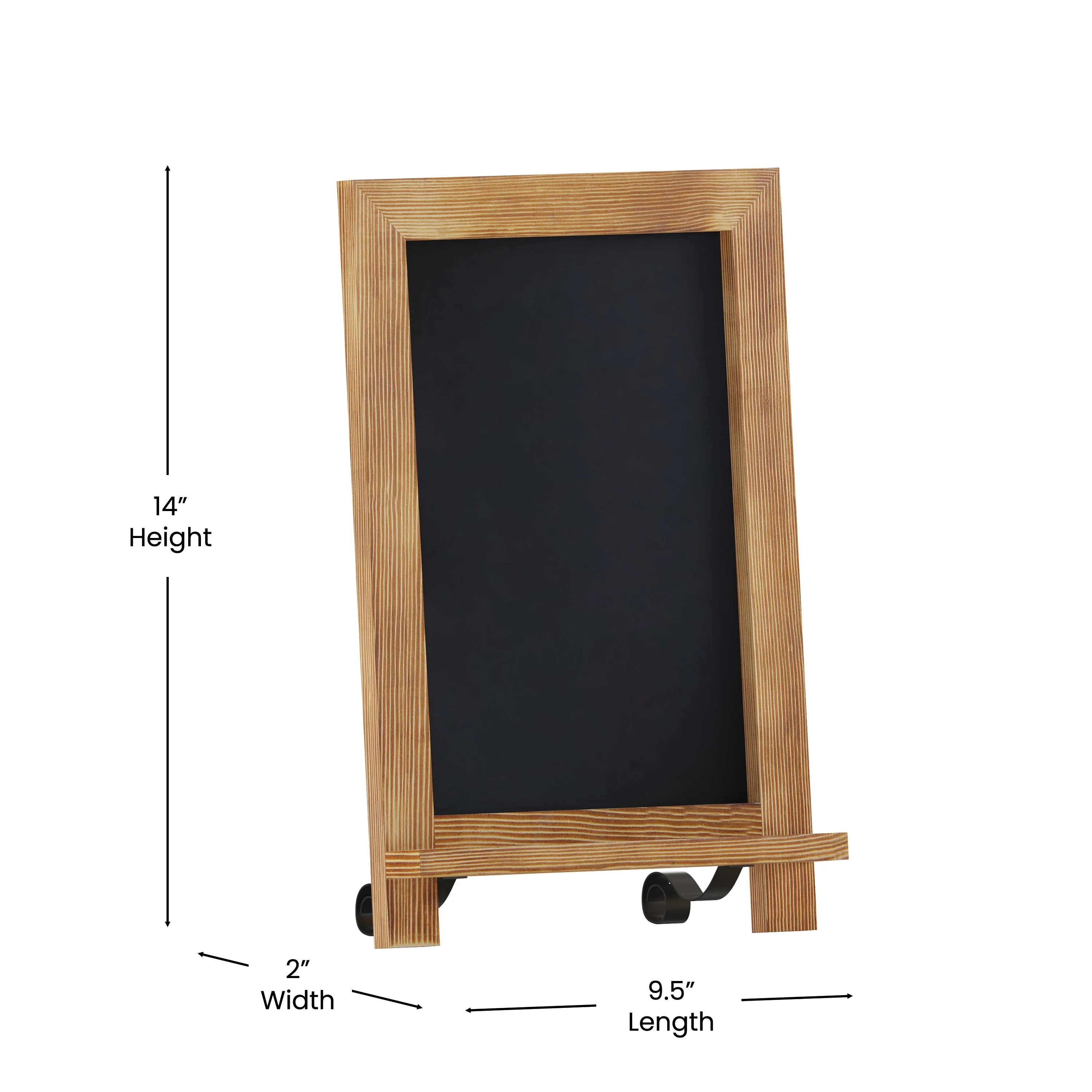 Canterbury Tabletop Magnetic Chalkboards Sign with Metal Scrolled Legs, Hanging Wall Chalkboards, Countertop Memo Board - Image 6