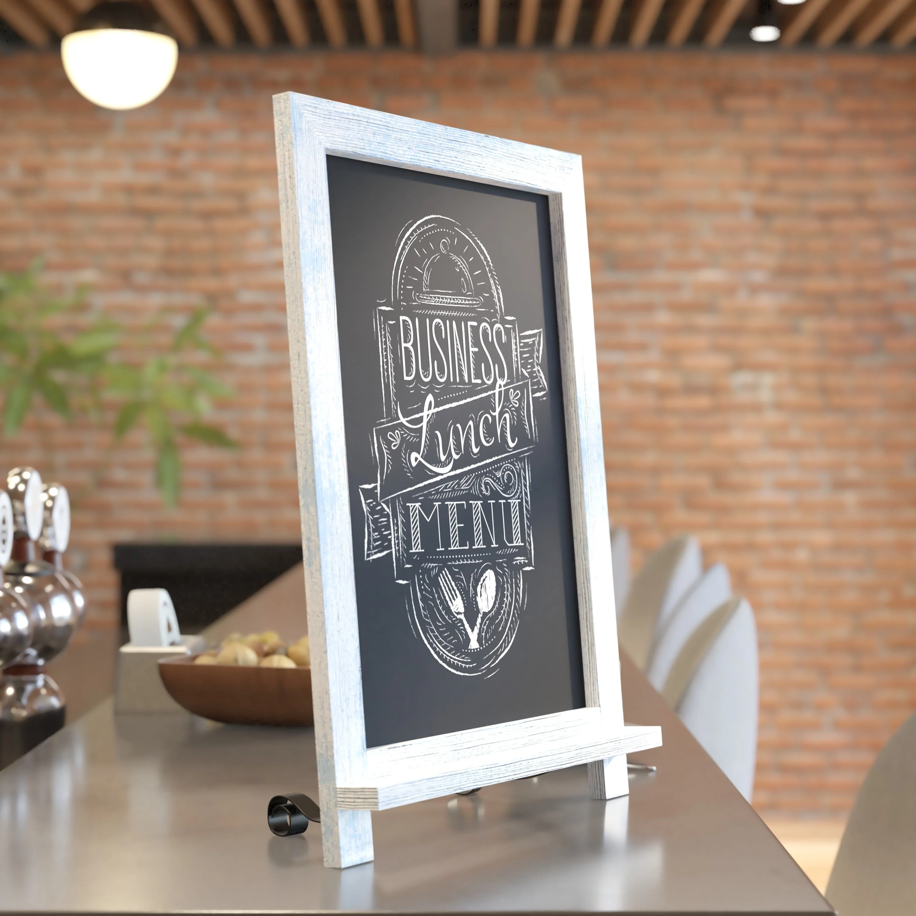 Canterbury Tabletop Magnetic Chalkboards Sign with Metal Scrolled Legs, Hanging Wall Chalkboards, Countertop Memo Board - Image 85