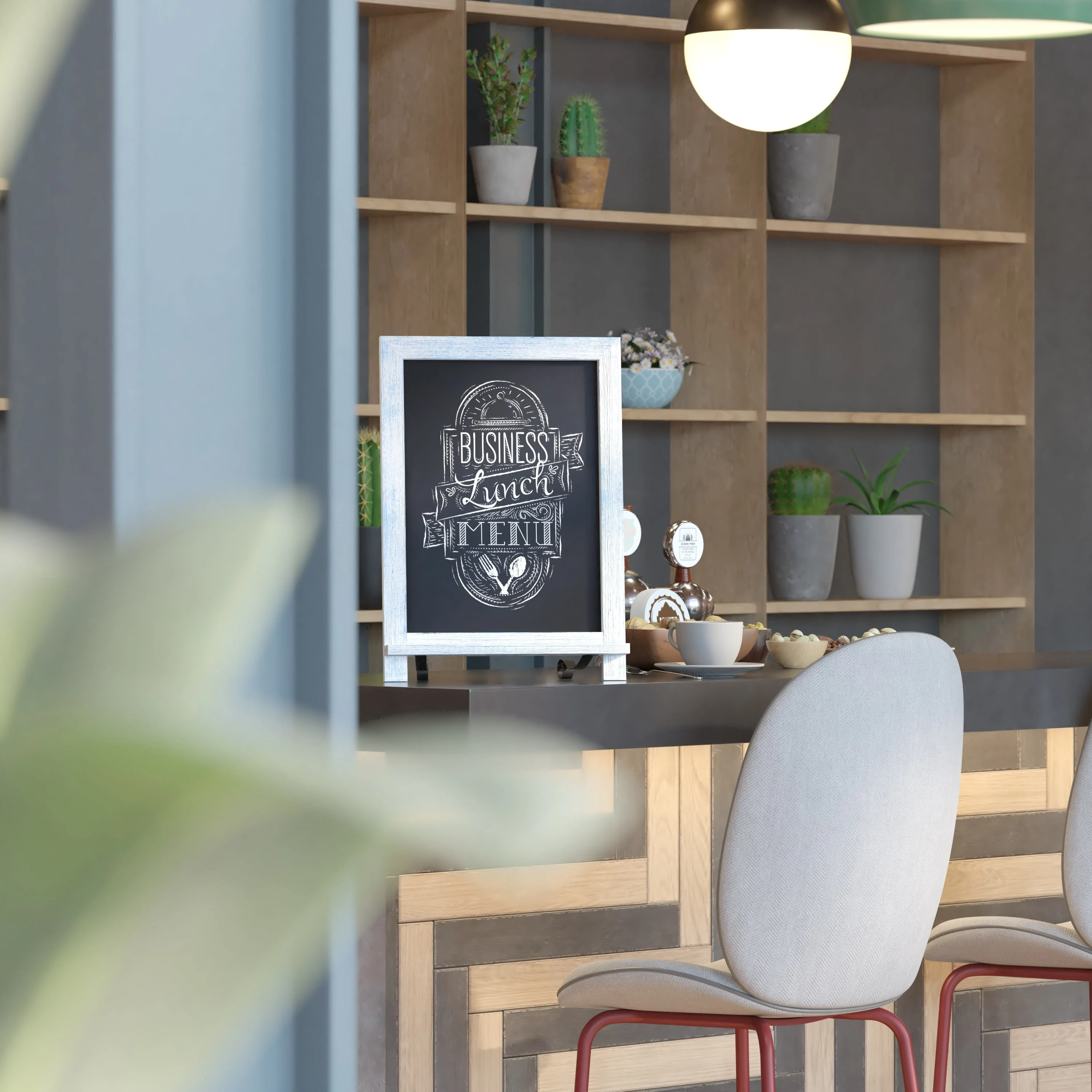 Canterbury Tabletop Magnetic Chalkboards Sign with Metal Scrolled Legs, Hanging Wall Chalkboards, Countertop Memo Board - Image 86