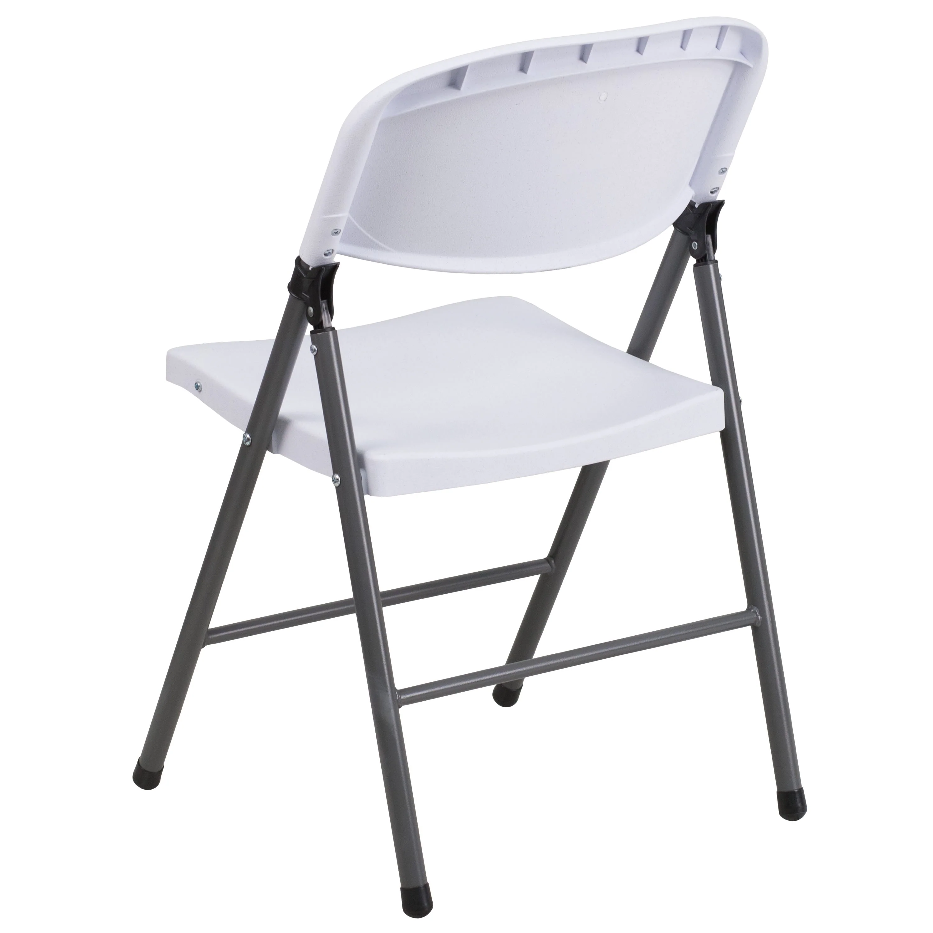 HERCULES Series 330 lb. Capacity Plastic Folding Chair with Charcoal Frame - Image 19