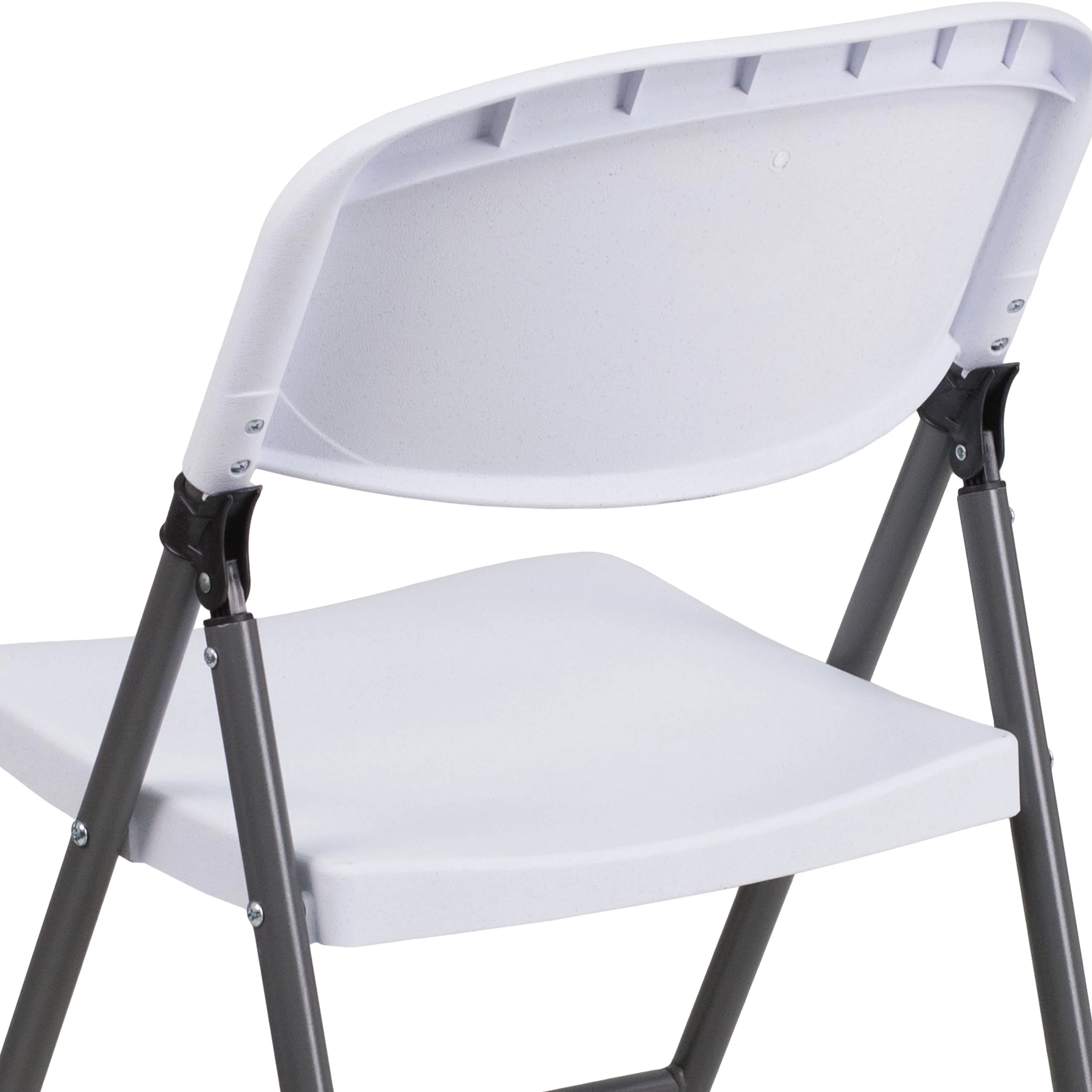 HERCULES Series 330 lb. Capacity Plastic Folding Chair with Charcoal Frame - Image 20