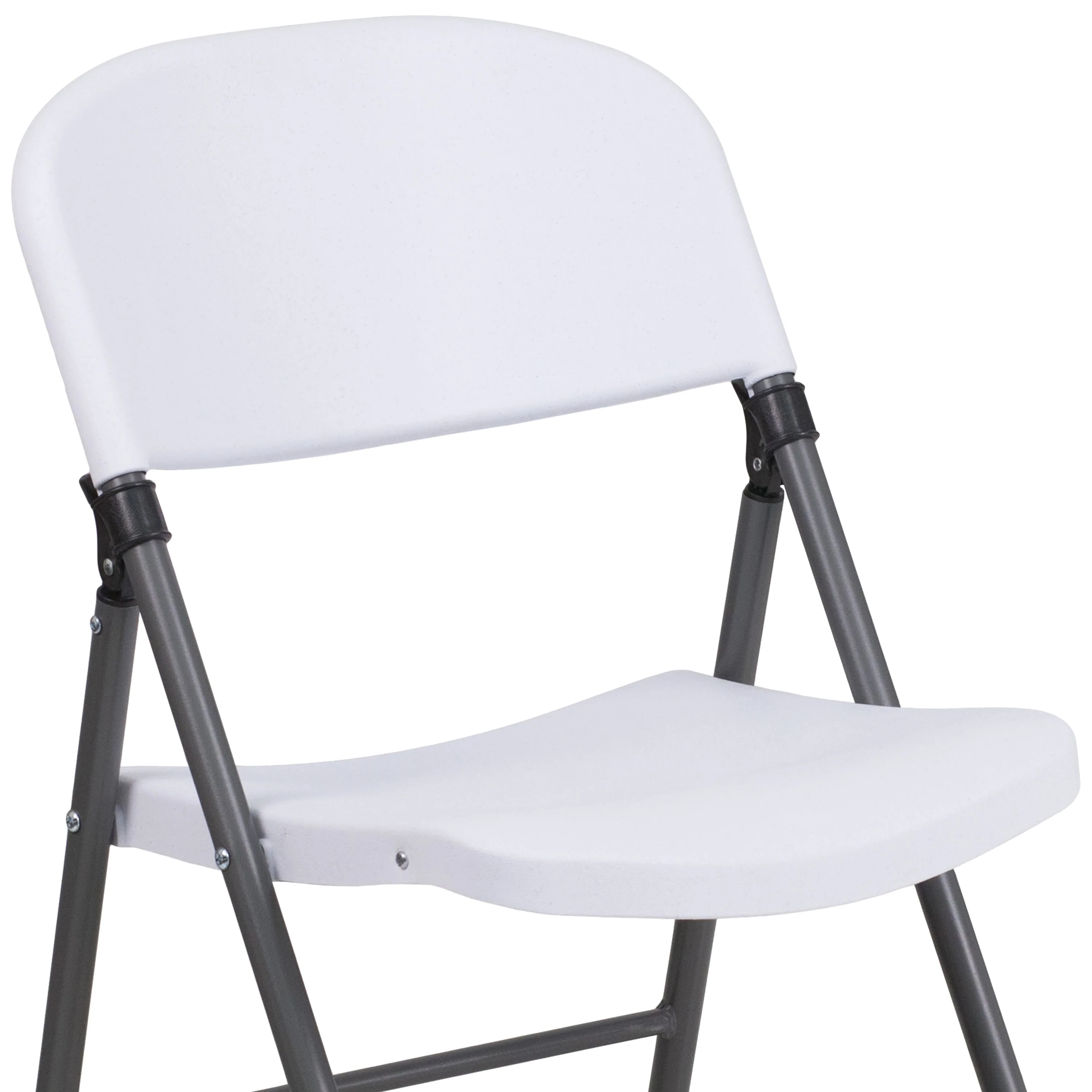 HERCULES Series 330 lb. Capacity Plastic Folding Chair with Charcoal Frame - Image 23