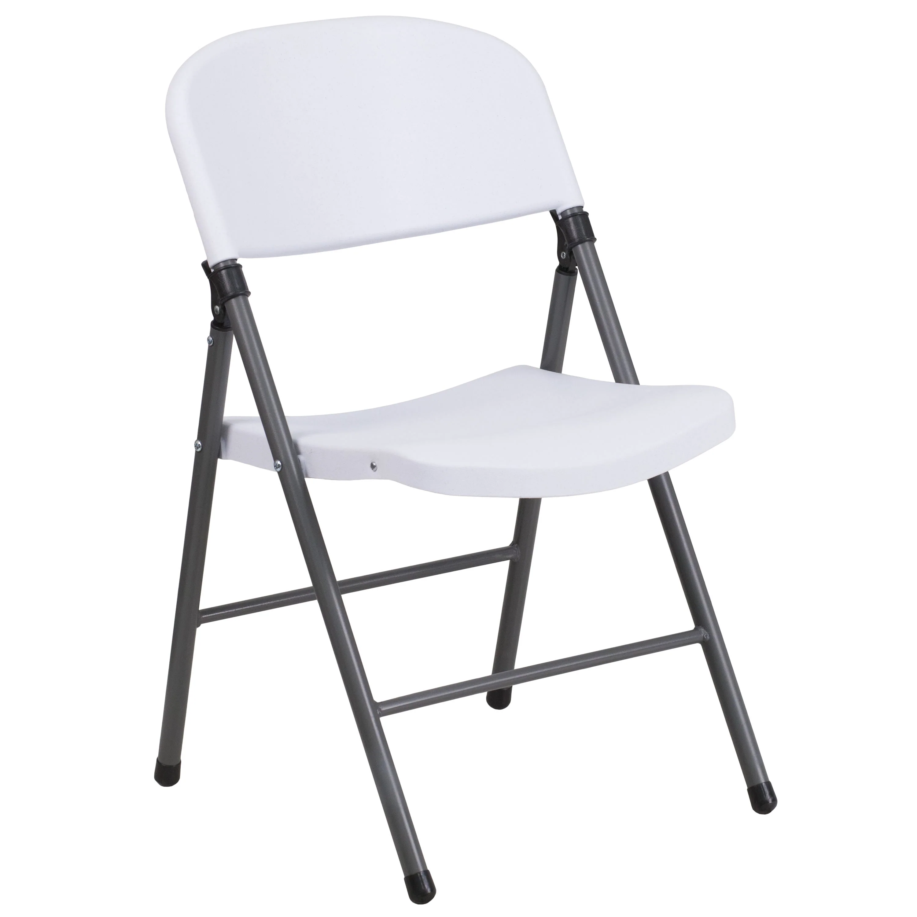 HERCULES Series 330 lb. Capacity Plastic Folding Chair with Charcoal Frame - Image 25