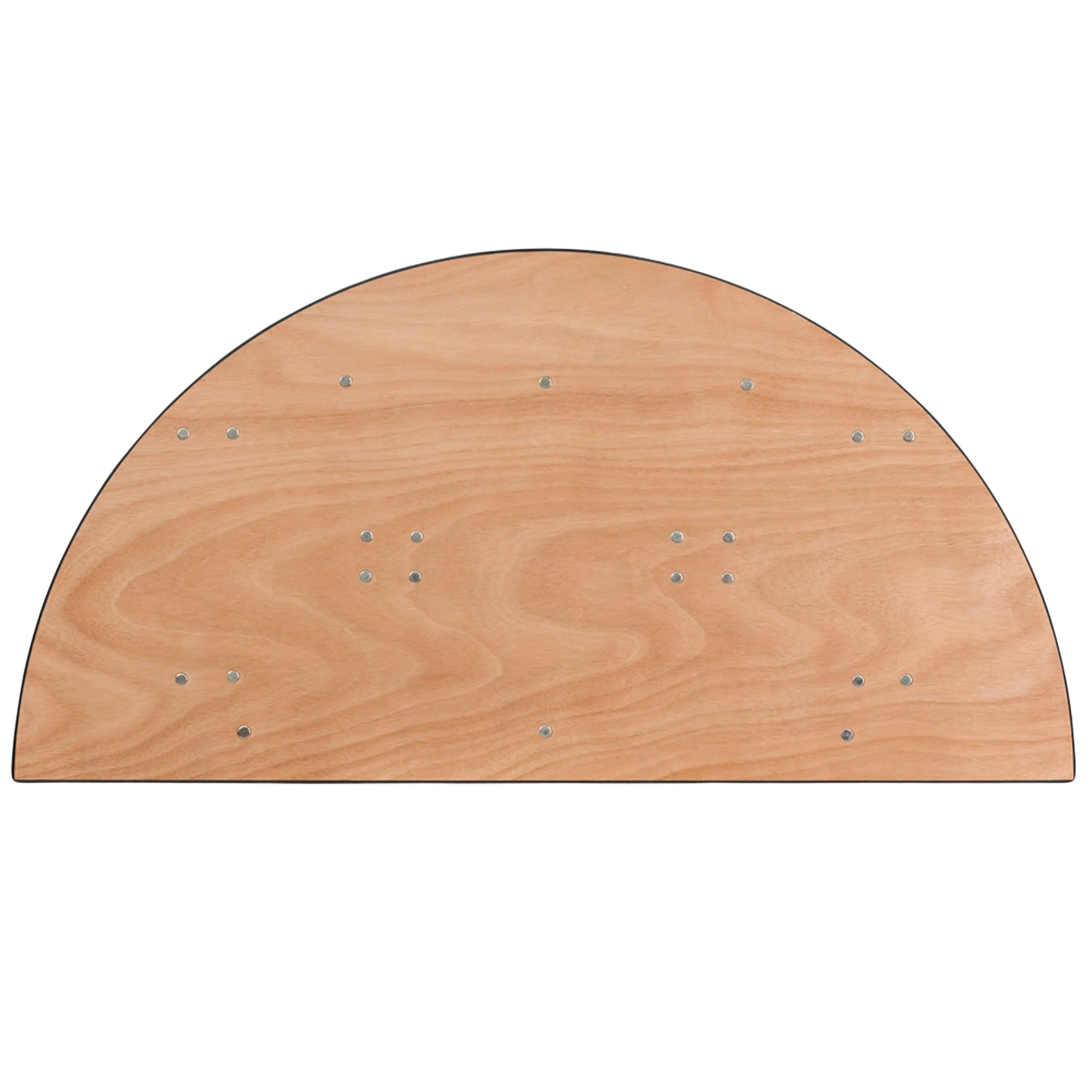 4-Foot Half-Round Wood Folding Banquet Table - Image 8