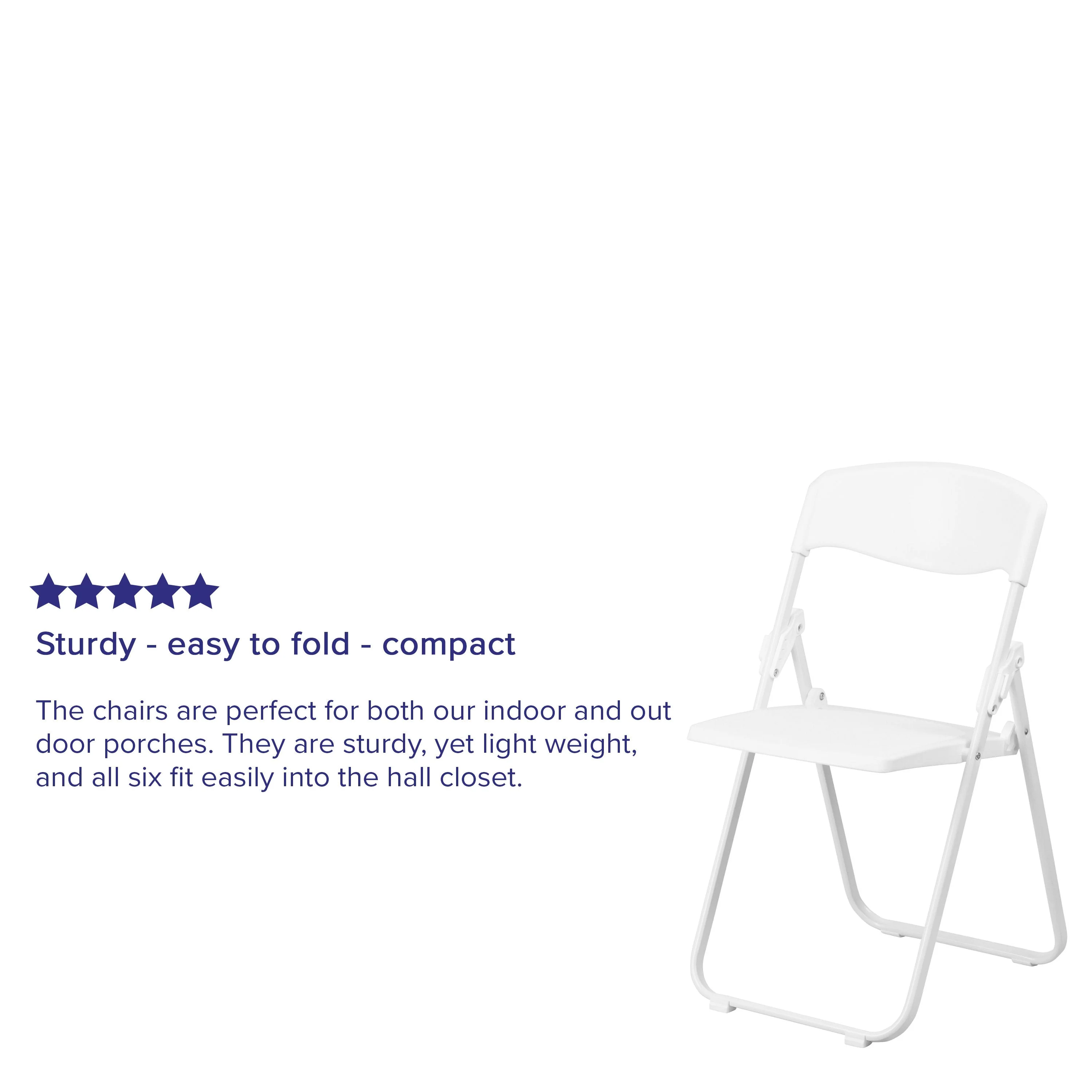 HERCULES Series 500 lb. Capacity Heavy Duty Plastic Folding Chair with Built-in Ganging Brackets - Image 16