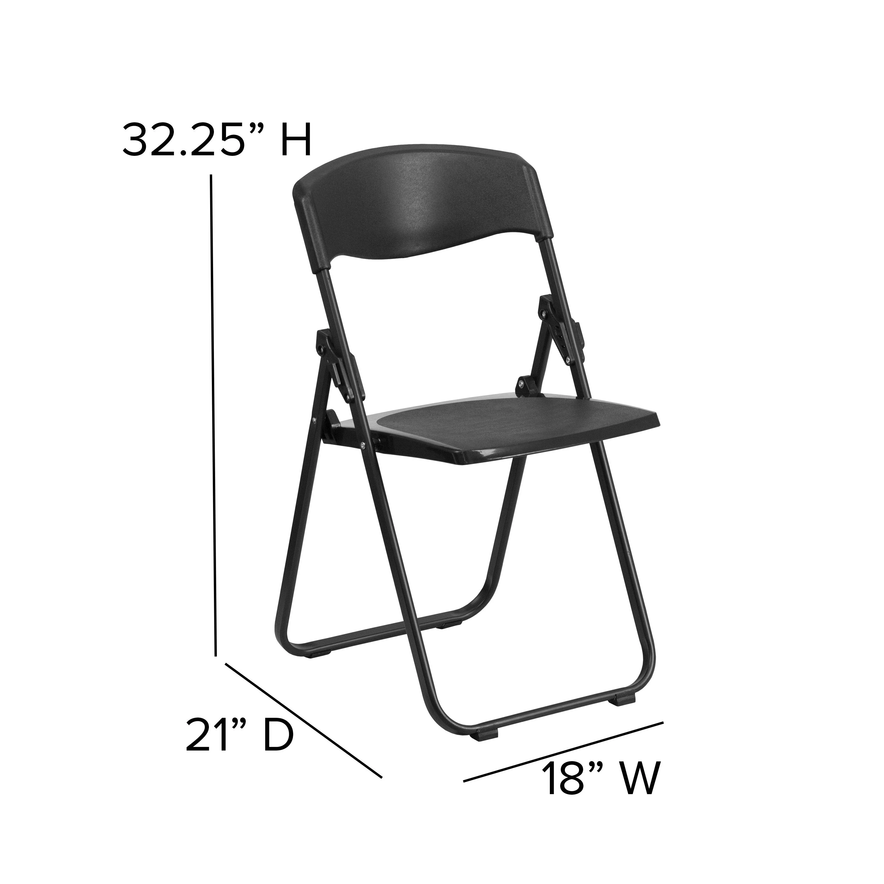 HERCULES Series 500 lb. Capacity Heavy Duty Plastic Folding Chair with Built-in Ganging Brackets - Image 6
