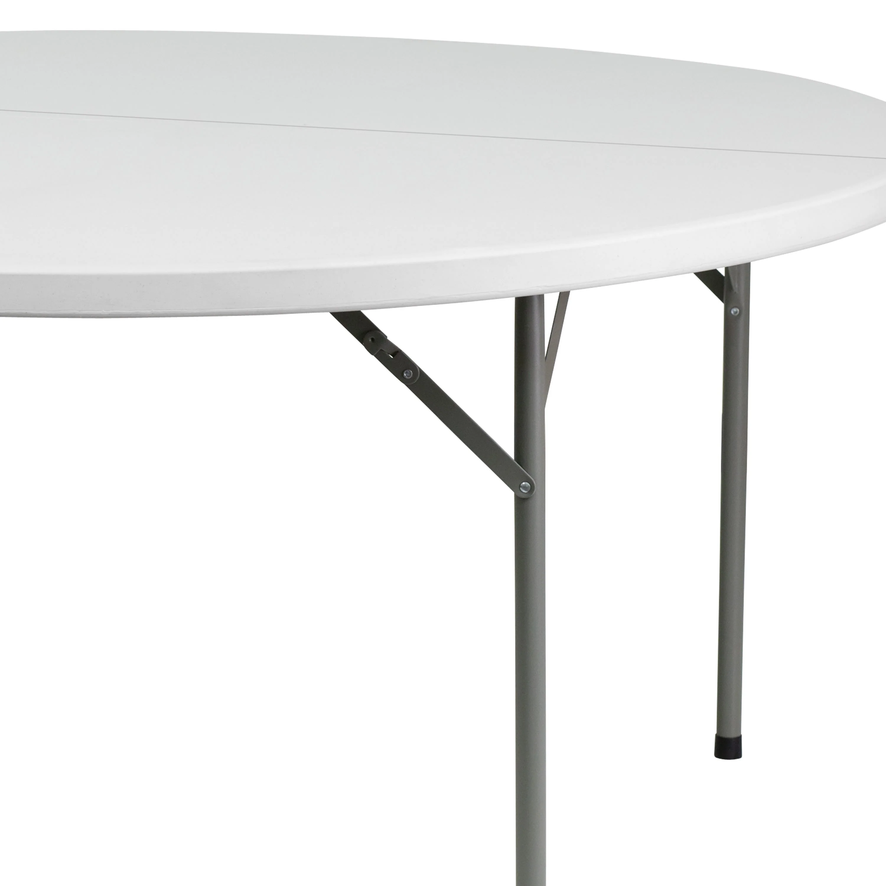 5-Foot Round Plastic Folding Table - Image 5