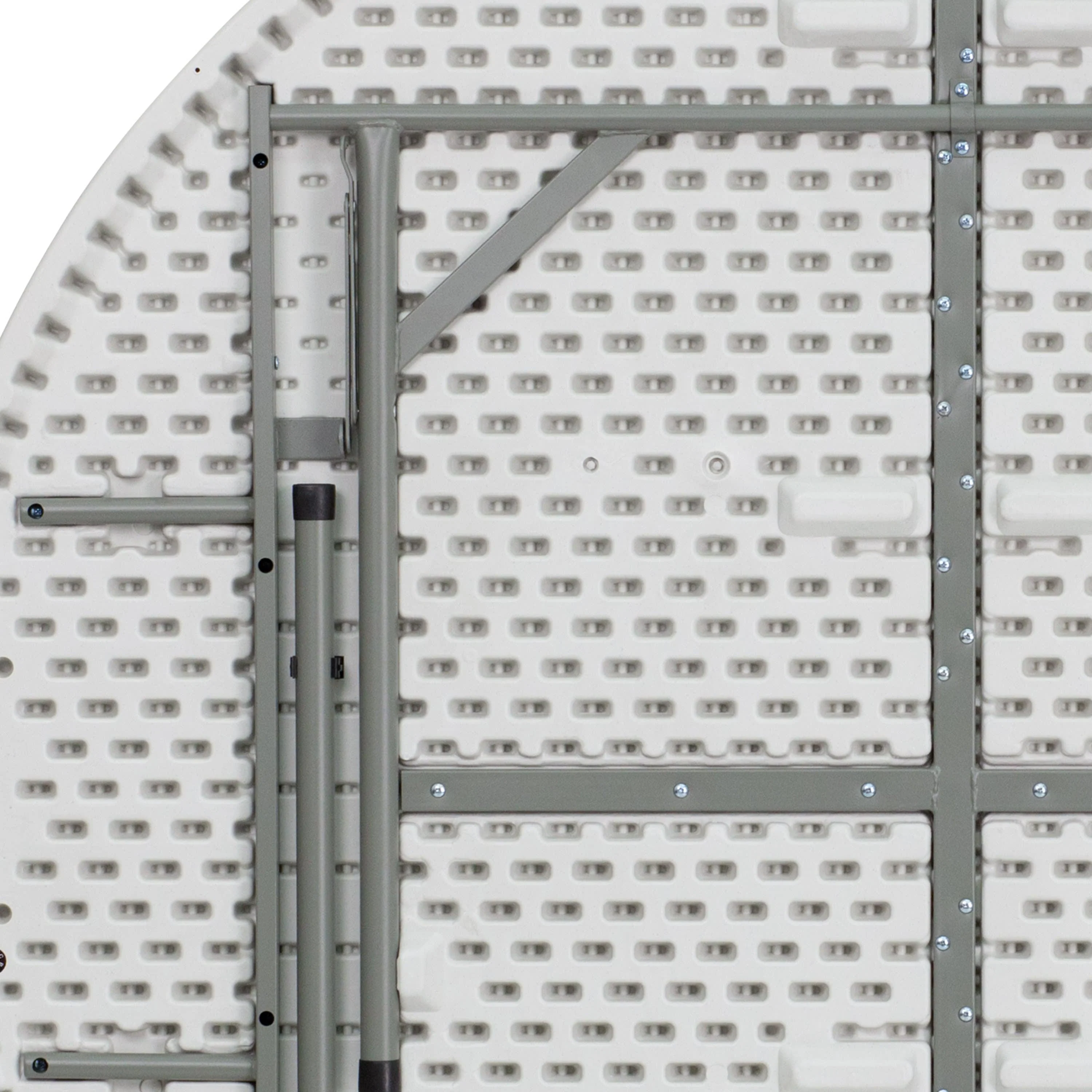 5-Foot Round Plastic Folding Table - Image 8