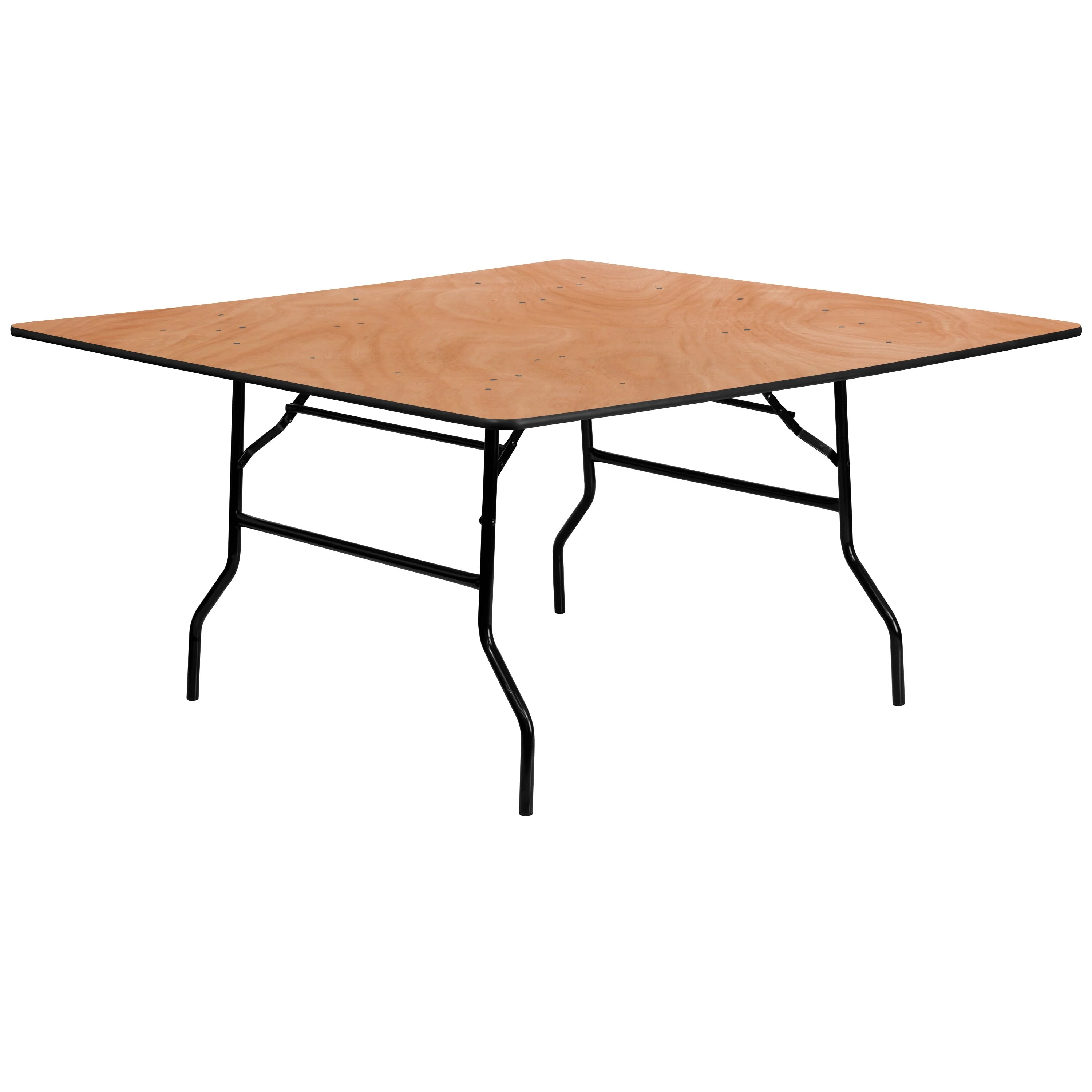 5-Foot Square Wood Folding Banquet Table - Image 5