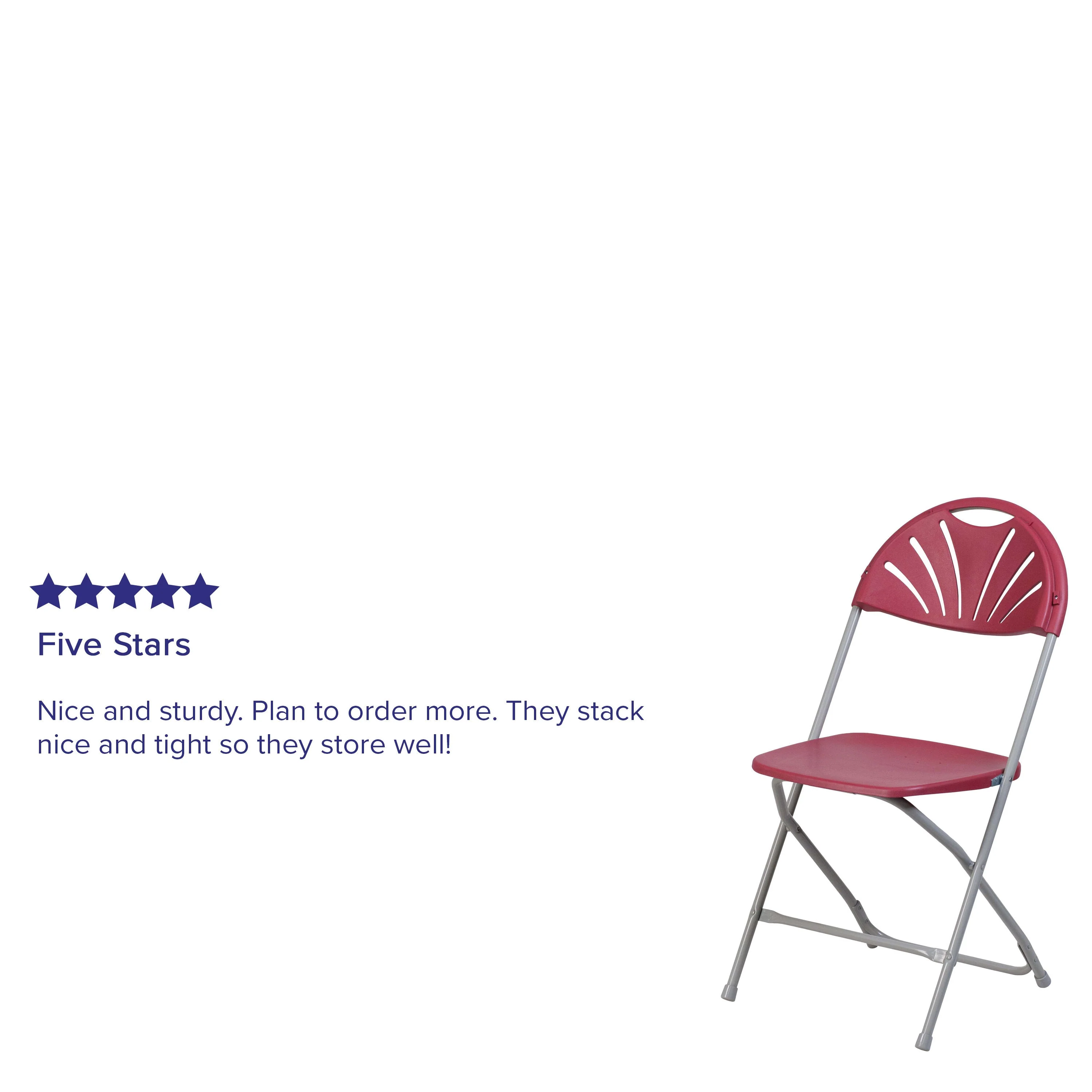HERCULES Series 650 lb. Capacity Plastic Fan Back Folding Chair - Image 121