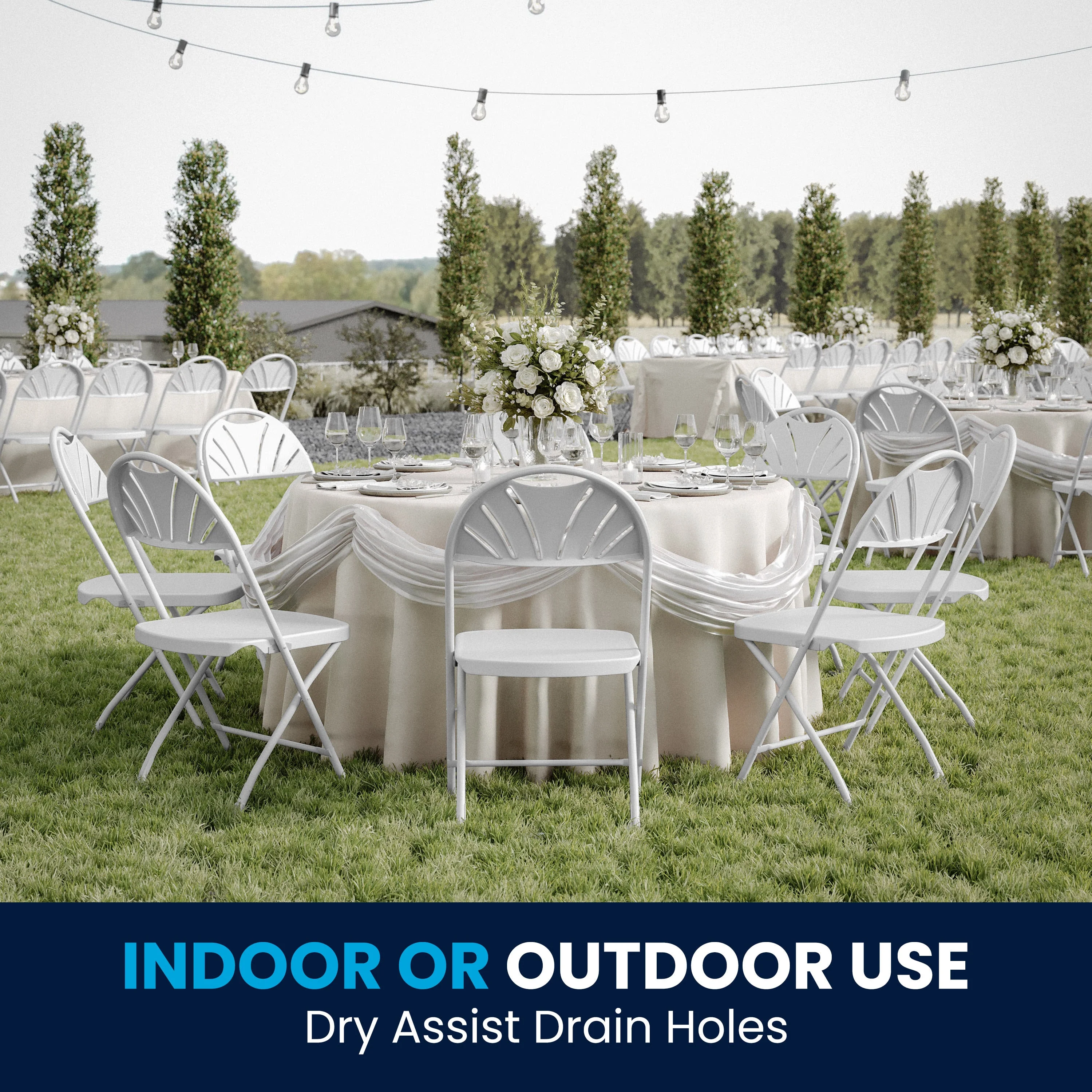 HERCULES Series 650 lb. Capacity Plastic Fan Back Folding Chair - Image 38