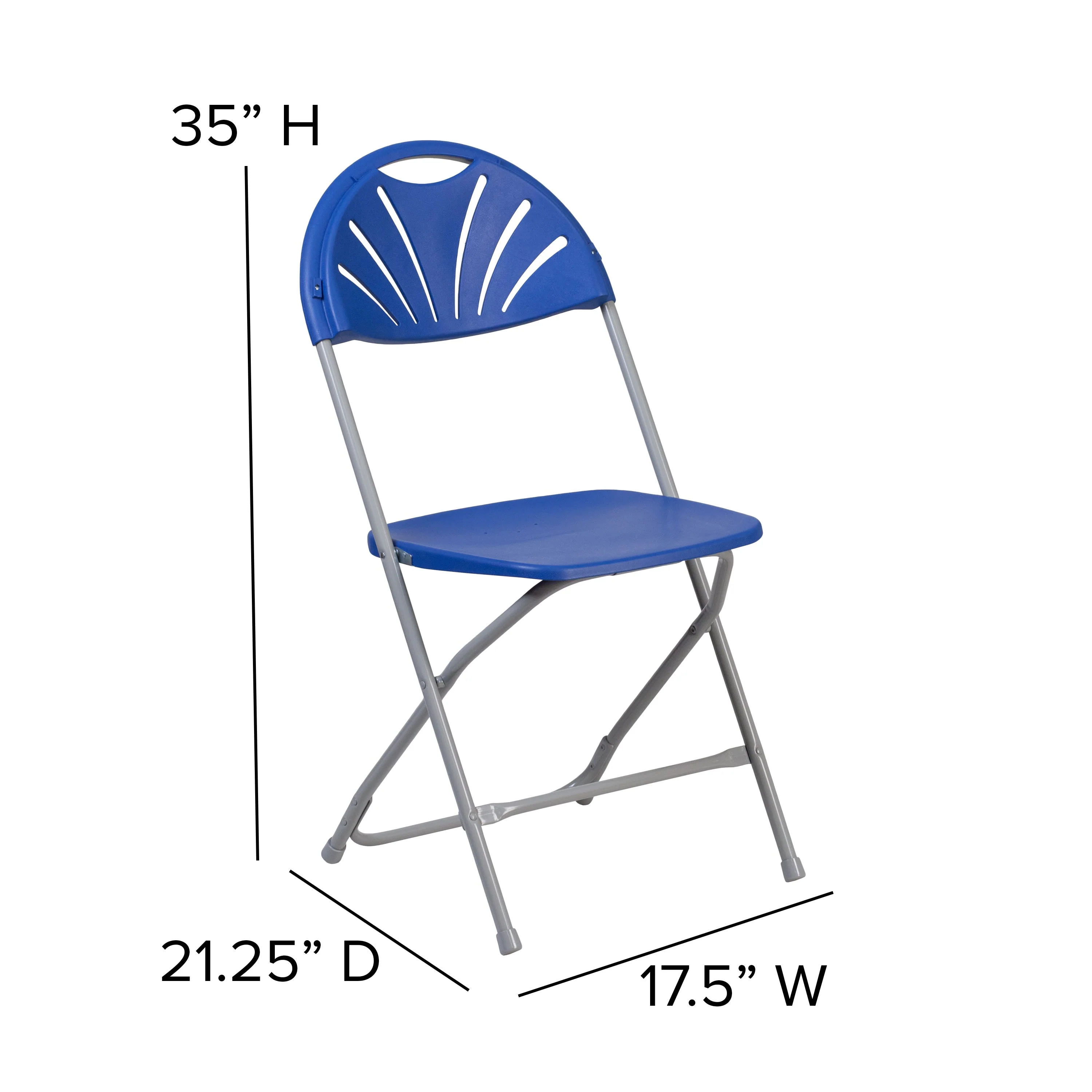 HERCULES Series 650 lb. Capacity Plastic Fan Back Folding Chair - Image 58