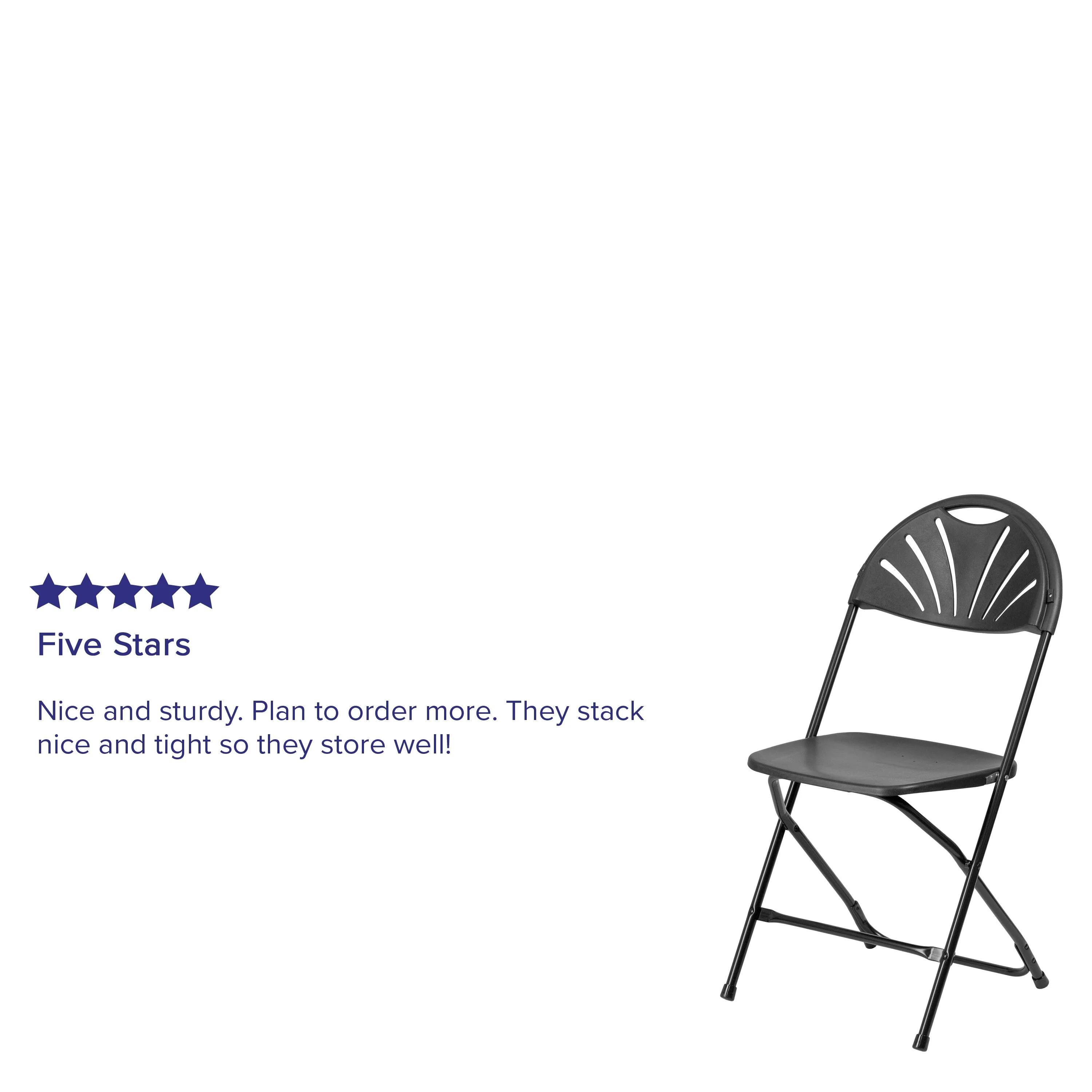 HERCULES Series 650 lb. Capacity Plastic Fan Back Folding Chair - Image 73