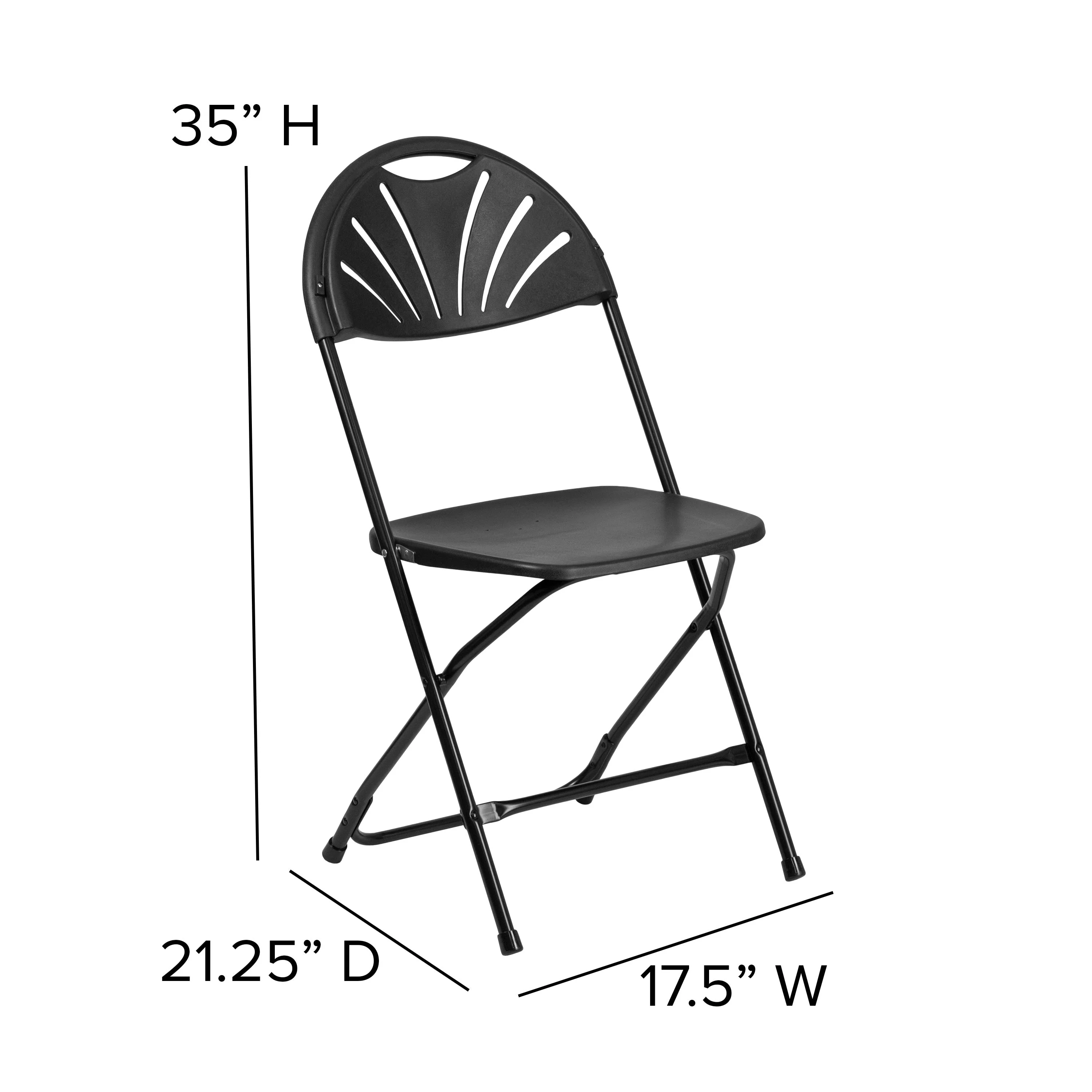 HERCULES Series 650 lb. Capacity Plastic Fan Back Folding Chair - Image 75