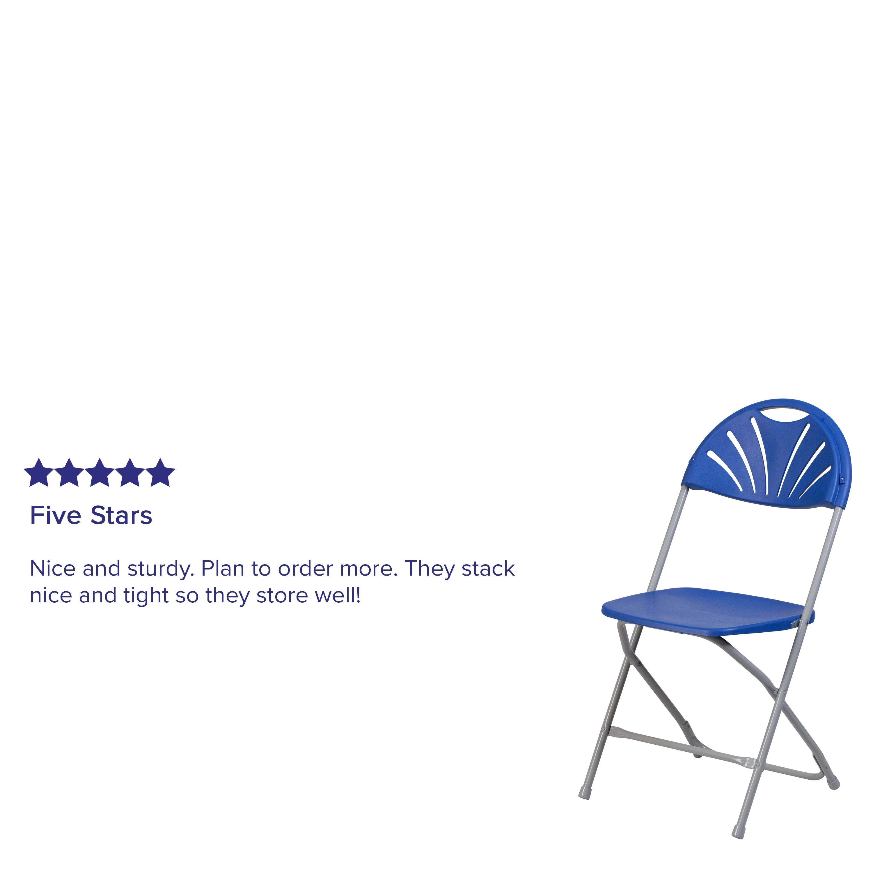 HERCULES Series 650 lb. Capacity Plastic Fan Back Folding Chair - Image 85