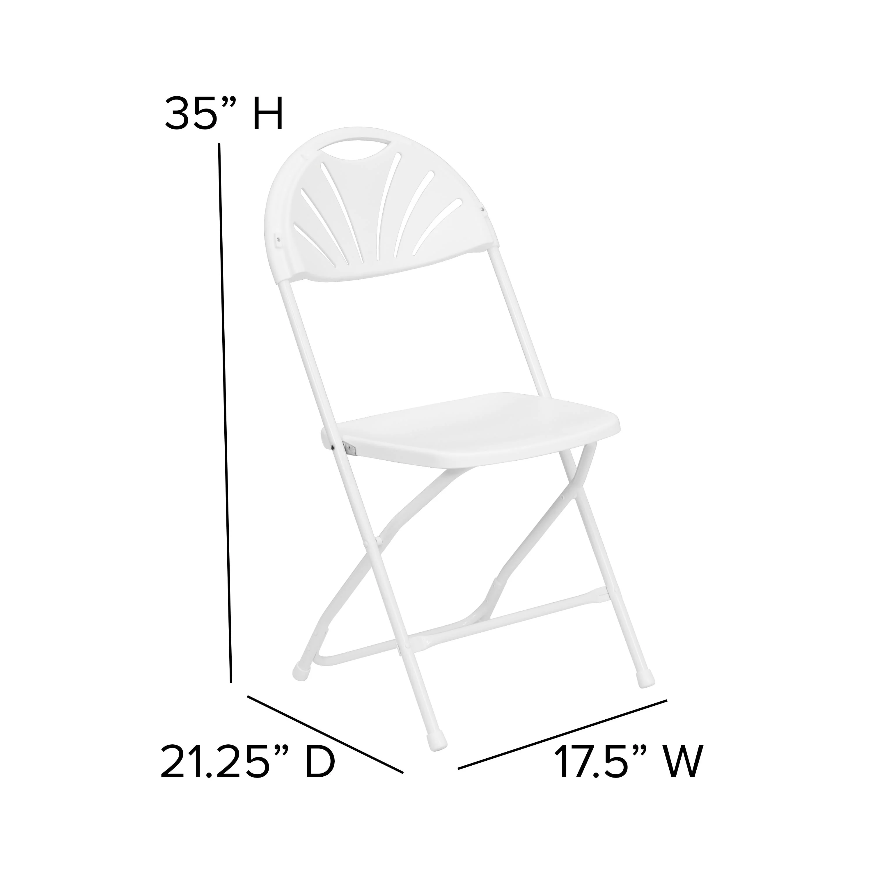HERCULES Series 650 lb. Capacity Plastic Fan Back Folding Chair - Image 99