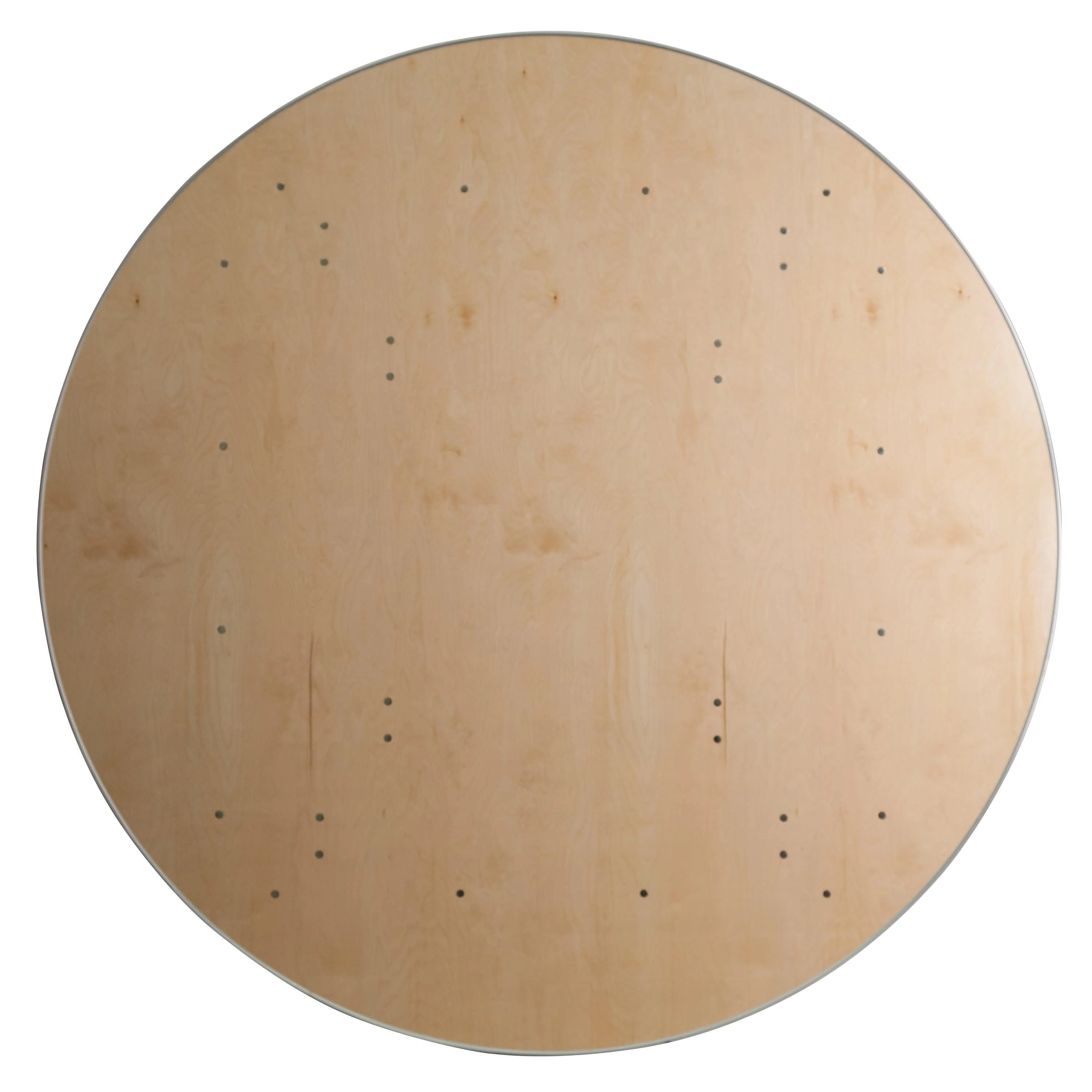 6-Foot Round HEAVY DUTY Birchwood Folding Banquet Table with METAL Edges - Image 8