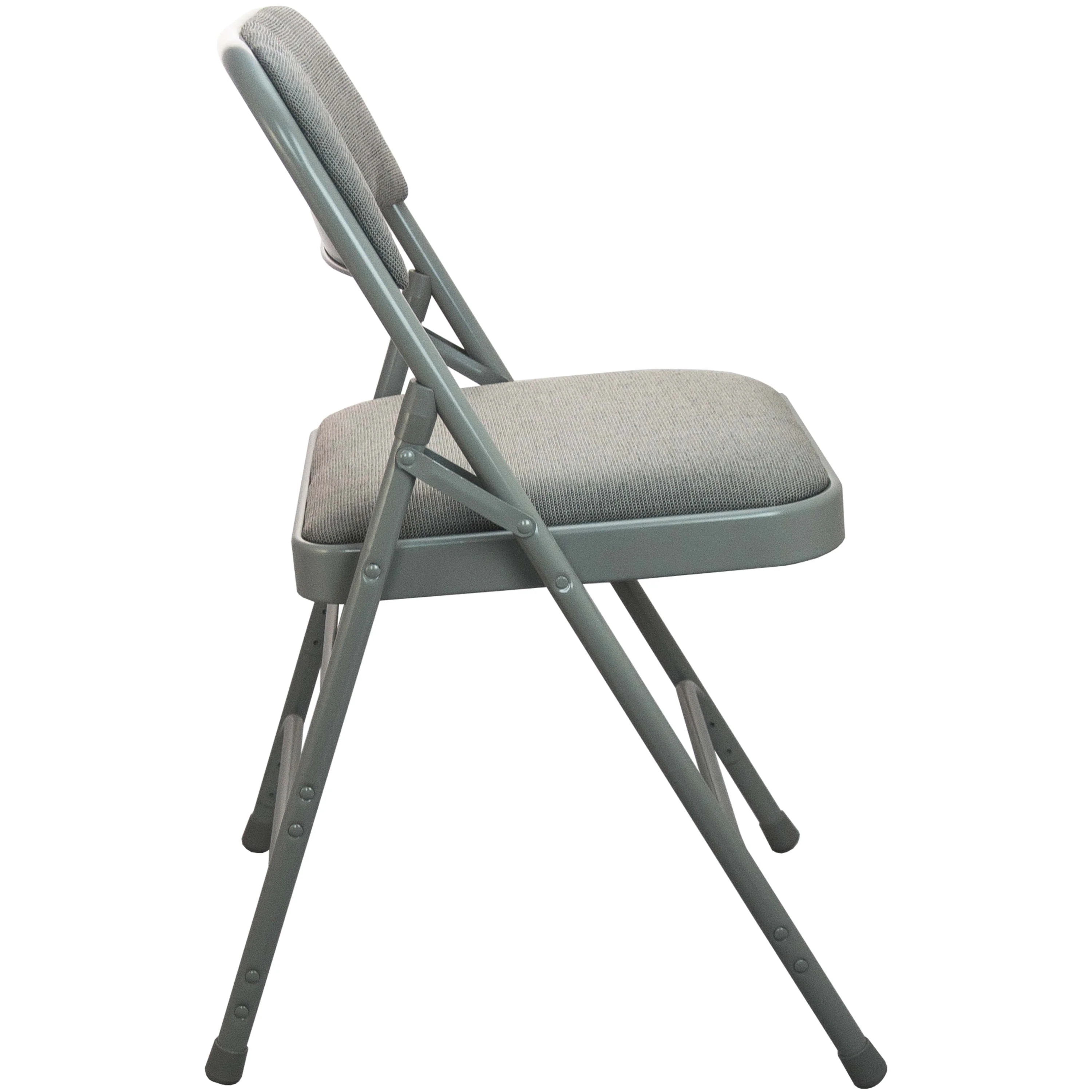 Advantage Padded Metal Folding Chair - Fabric Seat - Image 4