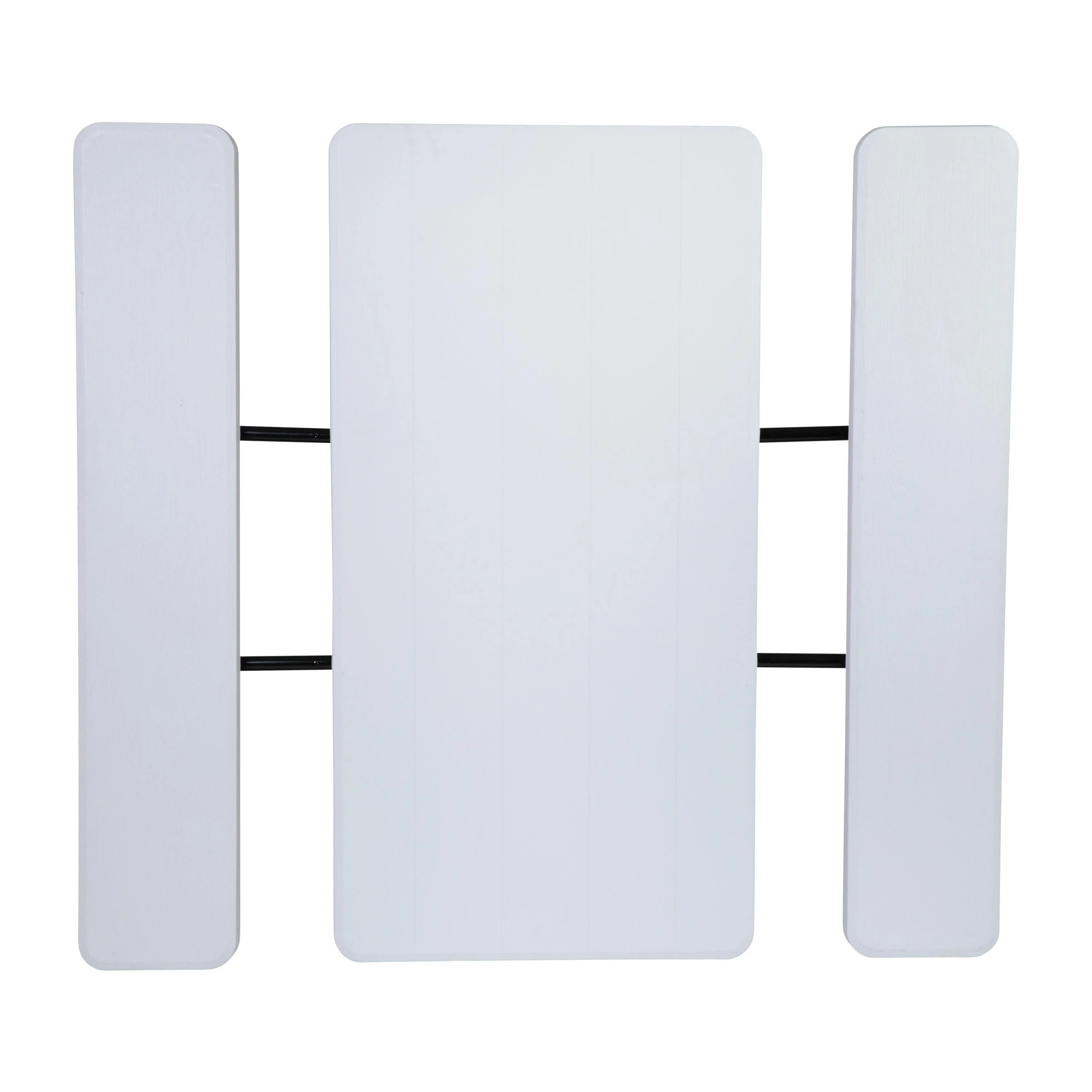 Insta-Fold Wood Grain Folding Picnic Table and Benches - 4.5 Foot Folding Table - Image 9