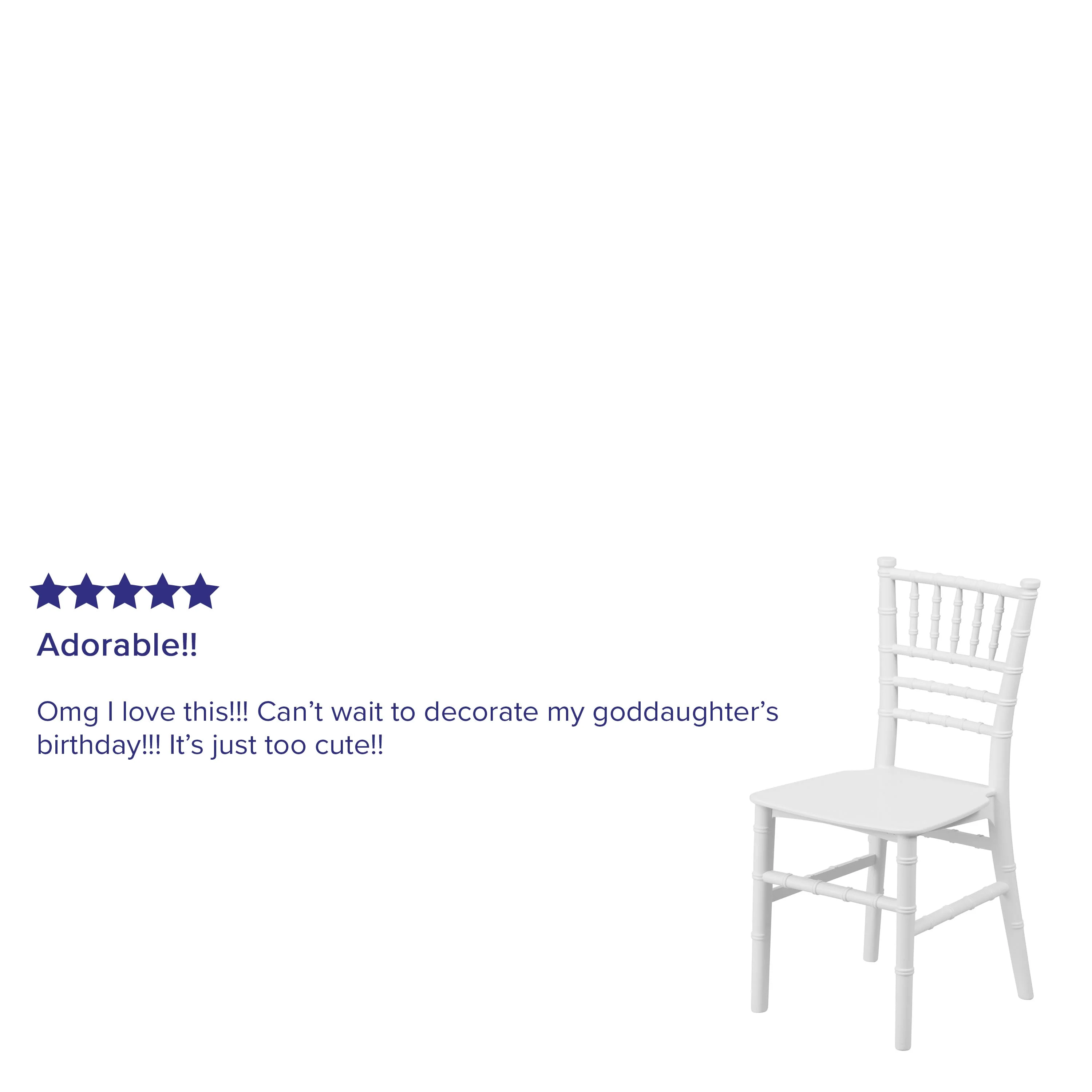 Child’s Resin Party and Event Chiavari Chair for Commercial & Residential Use - Image 28