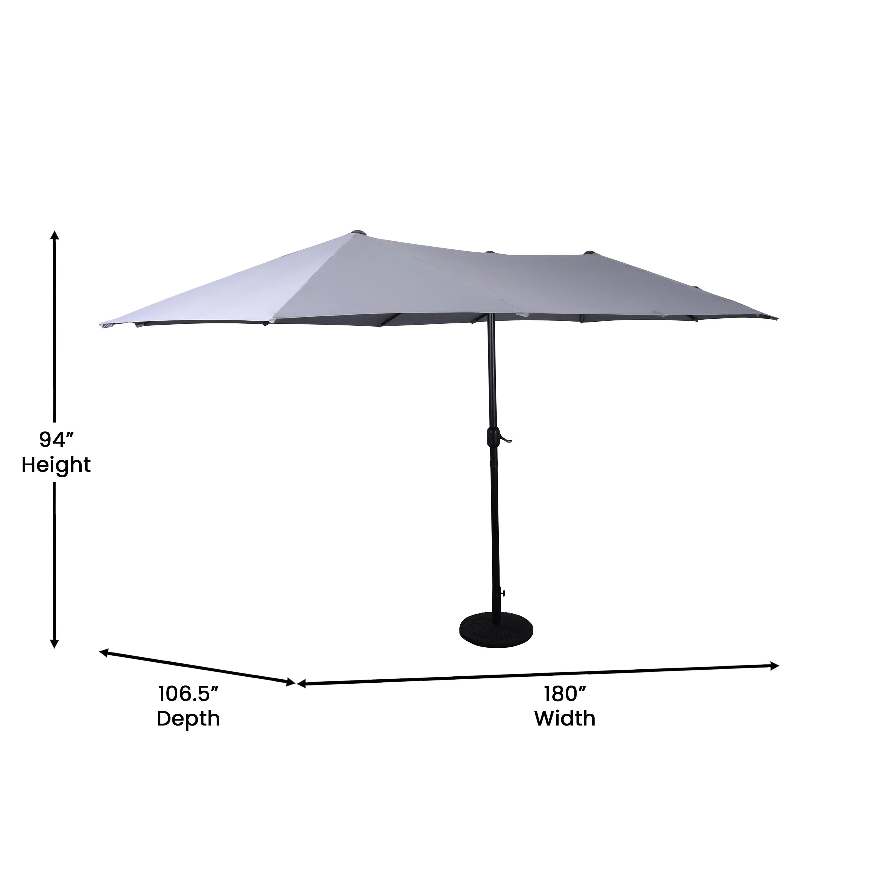 Elizabeth Commercial Grade 15 FT Triple Head Patio Umbrella with Easy Lift Crank Functionality - Image 5