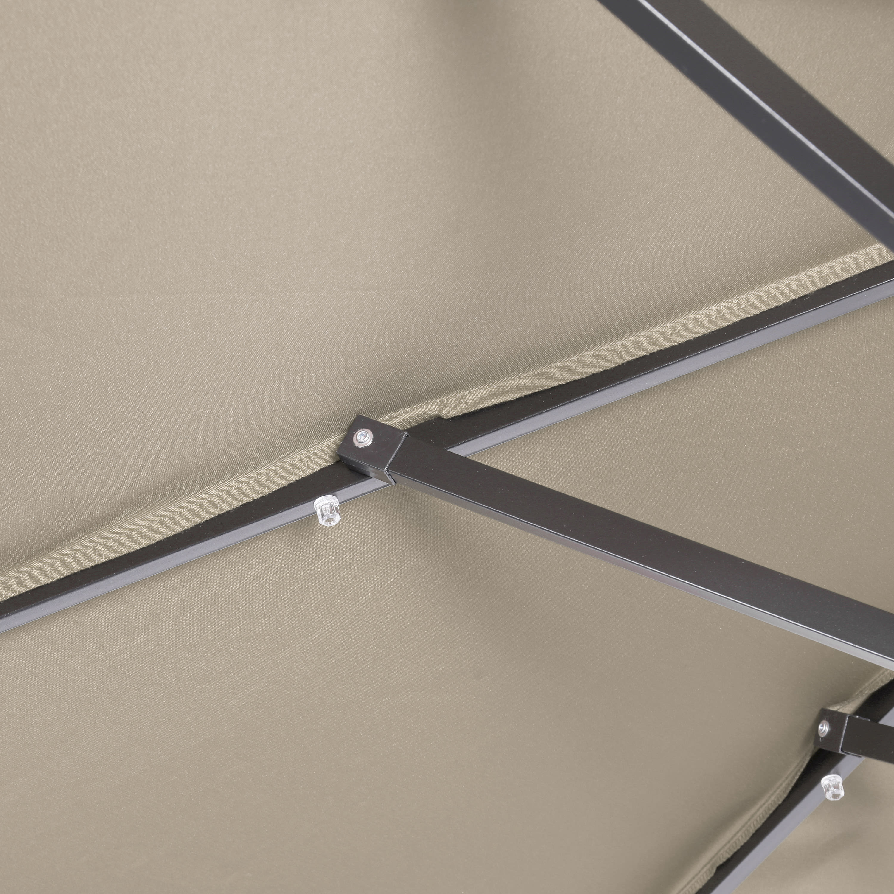 Montego Commercial Grade 9ft Round Solar LED Umbrella with Crank Lift and Tilt Function - Image 25