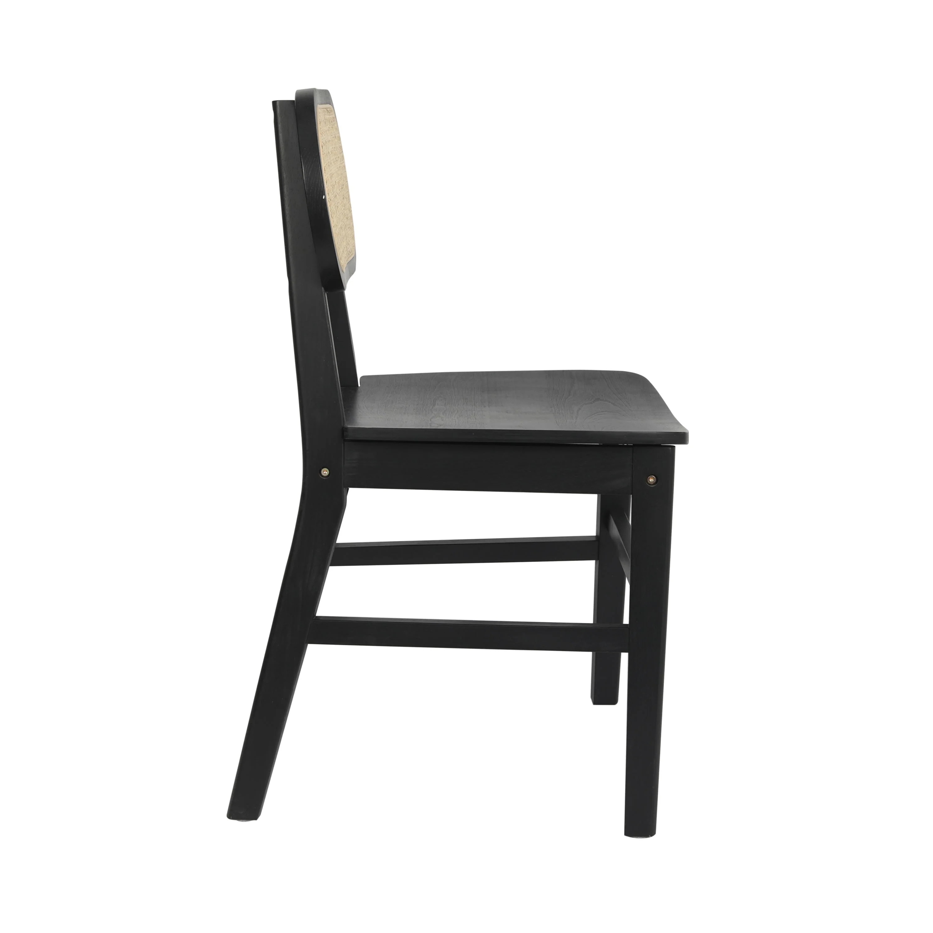 Jacob Set of 2 Commercial Cane Rattan Dining and Event Chairs with Solid Wood Frame and Seat - Image 10