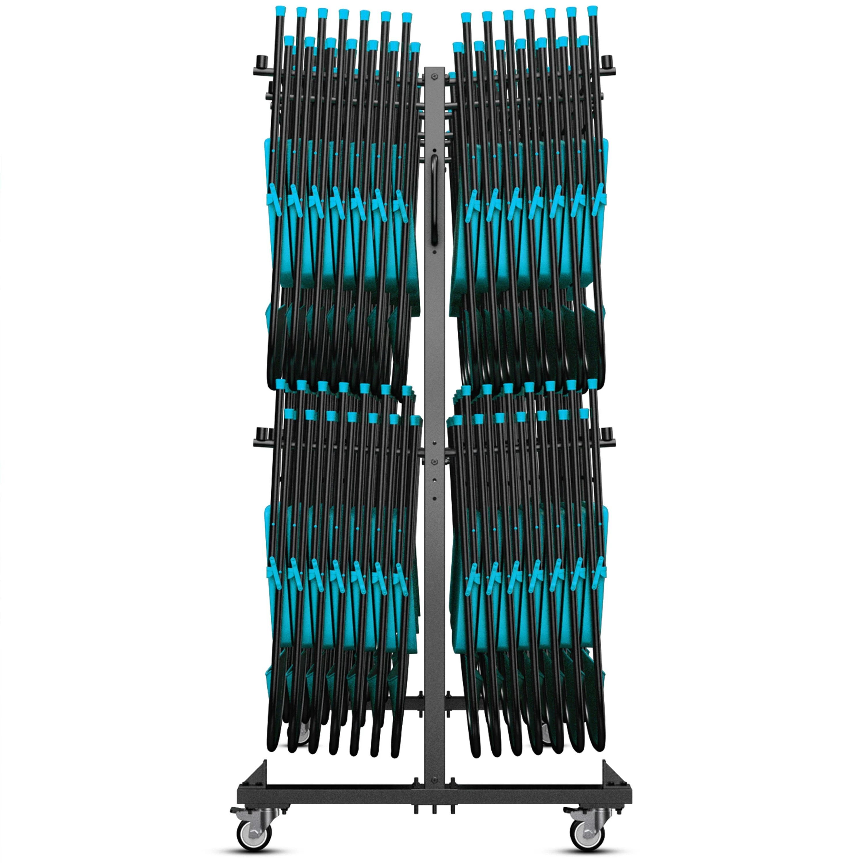 Hawkins Heavy Duty Folding Table and Chairs Mobile Cart-Locking Wheels, Outdoor Cover, 84 Folding Chairs or 42 Chairs and 12 Tables Capacity - Image 10