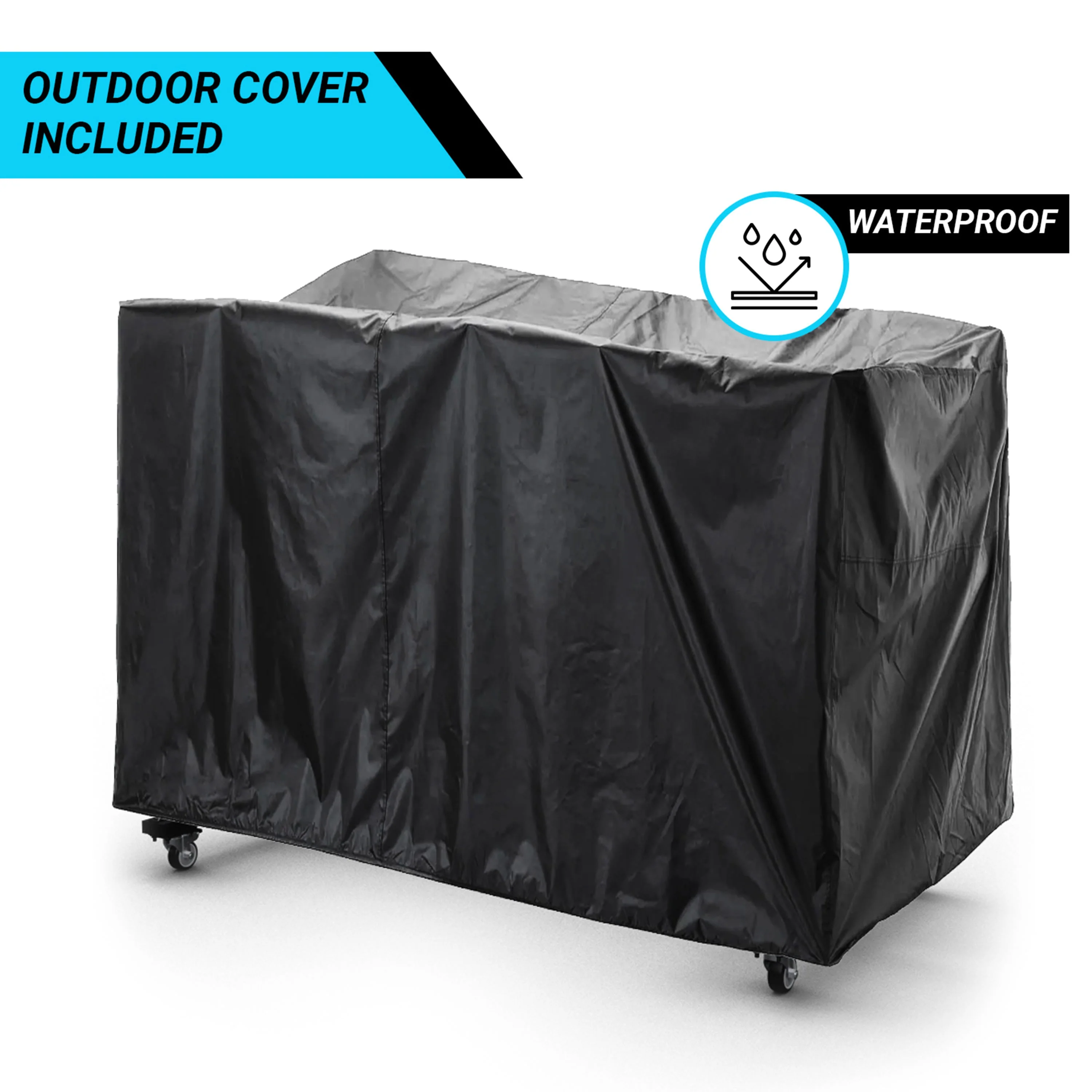 Hawkins Heavy Duty Folding Table and Chairs Mobile Cart-Locking Wheels, Outdoor Cover, 84 Folding Chairs or 42 Chairs and 12 Tables Capacity - Image 13