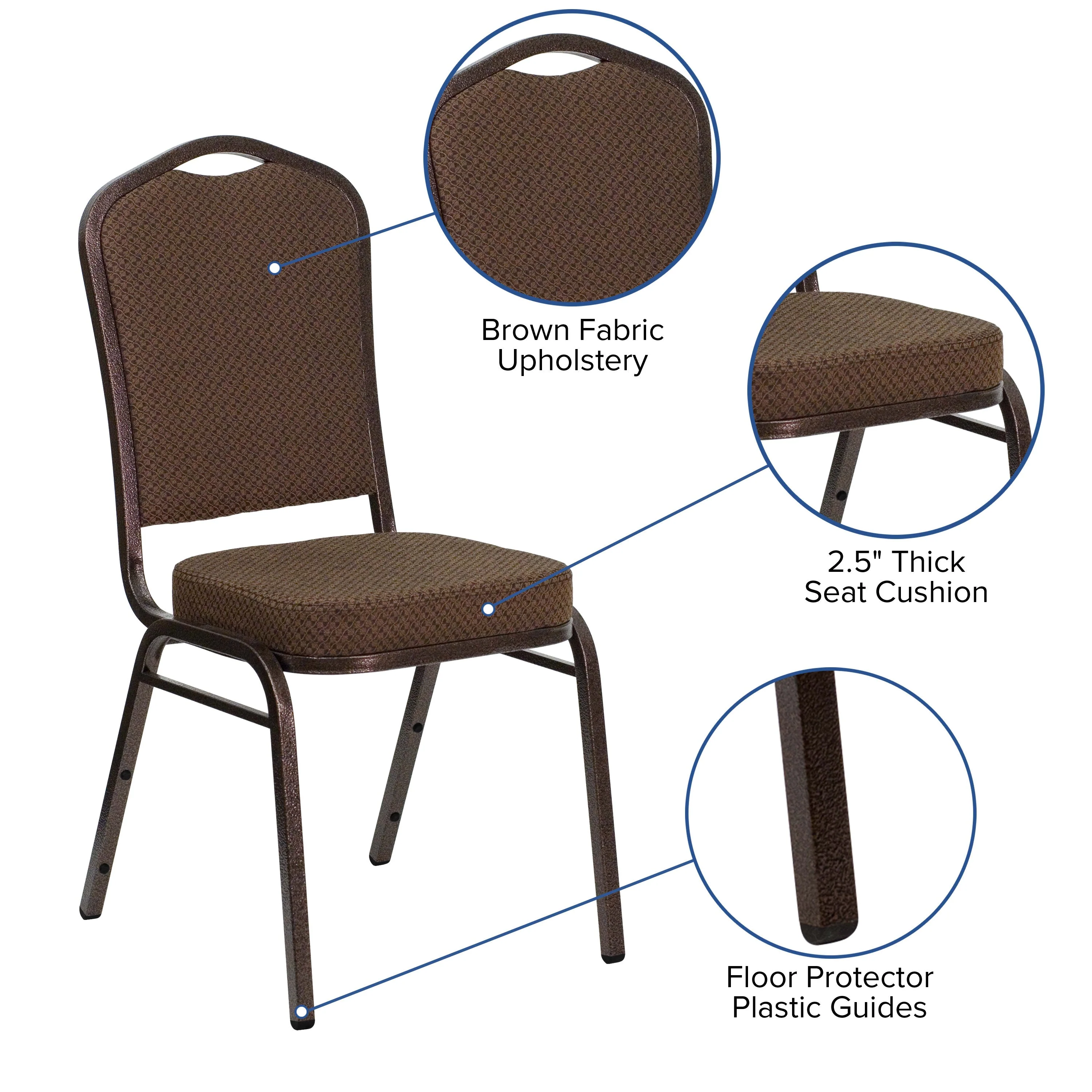 HERCULES Series Crown Back Stacking Banquet Chair - Image 101