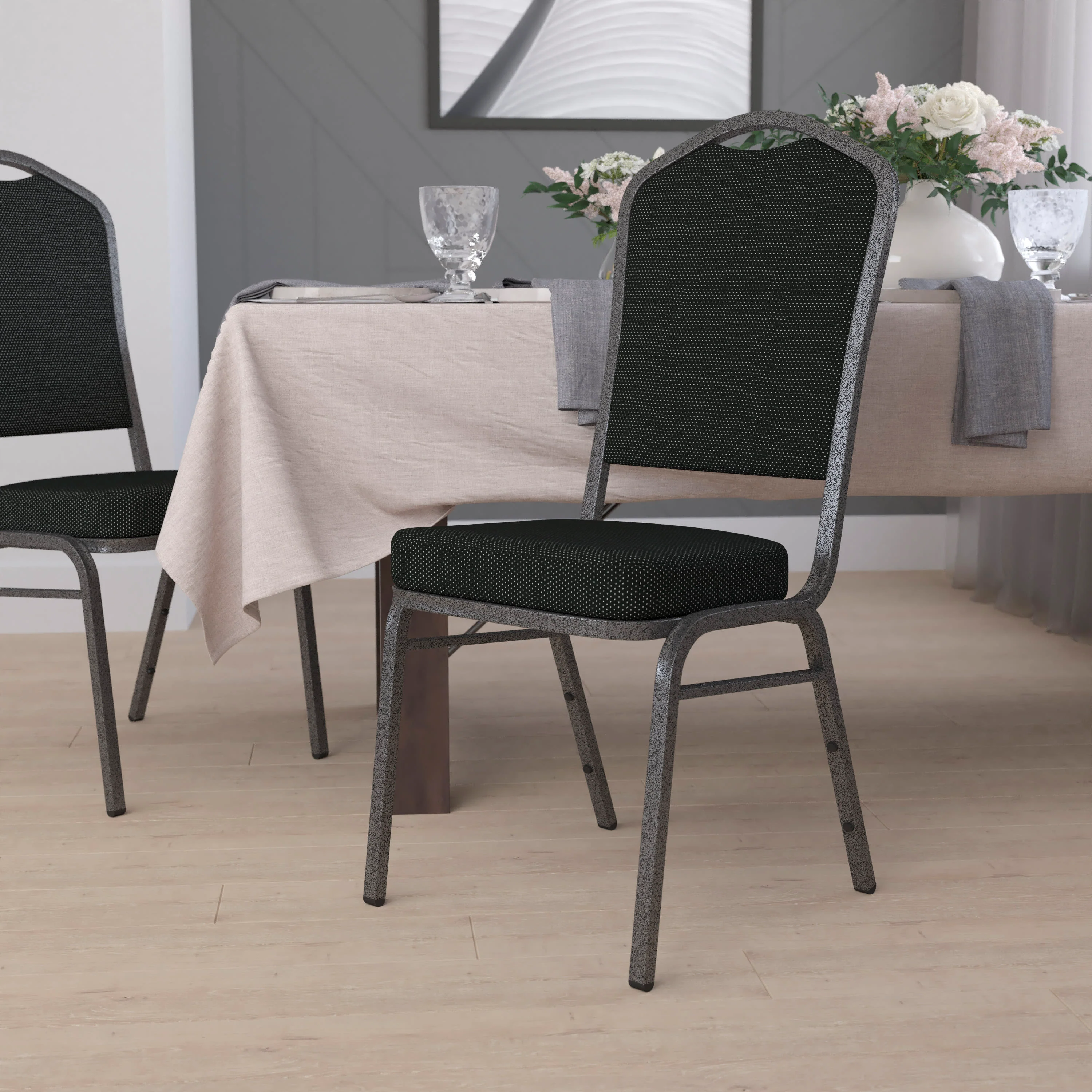 HERCULES Series Crown Back Stacking Banquet Chair - Image 104