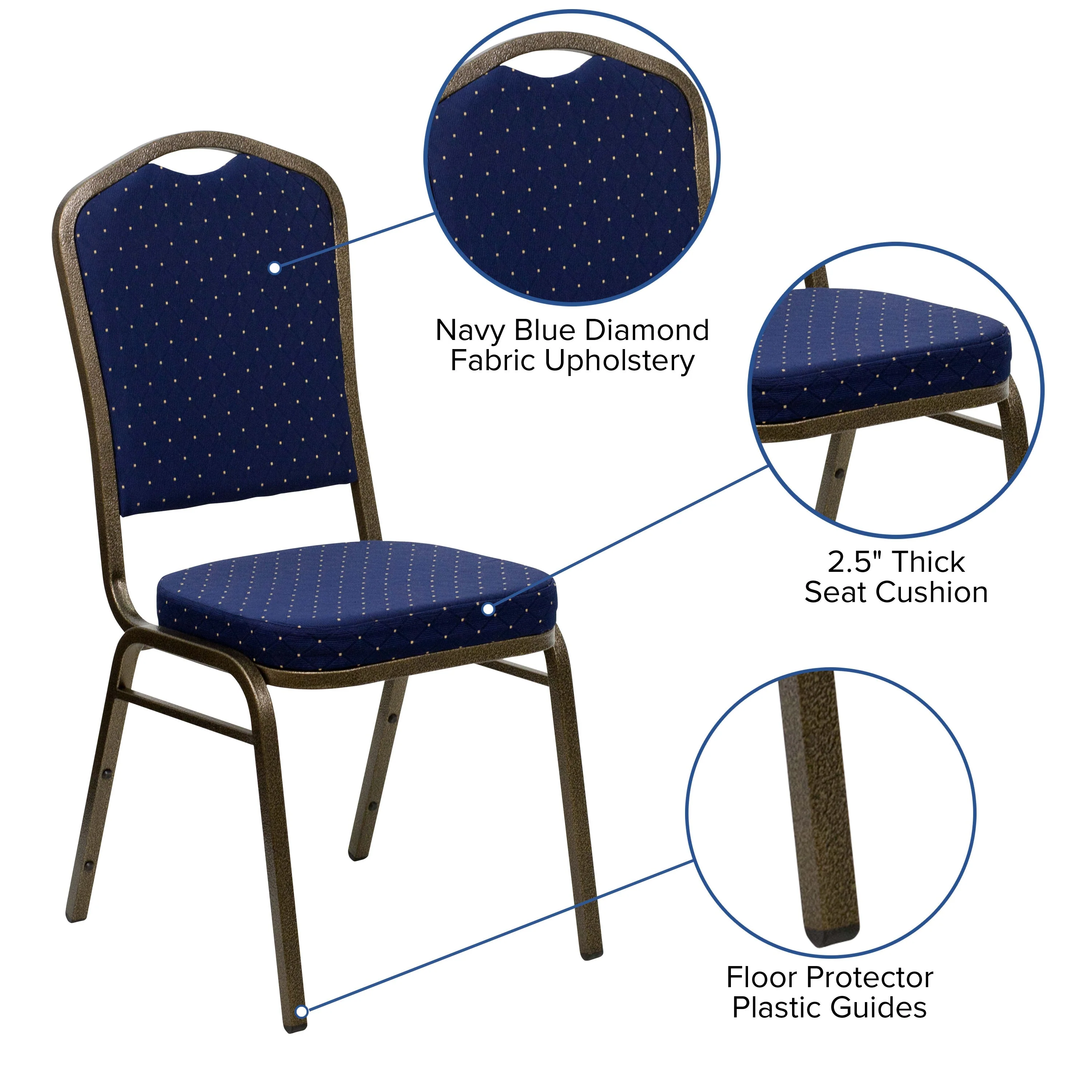 HERCULES Series Crown Back Stacking Banquet Chair - Image 113