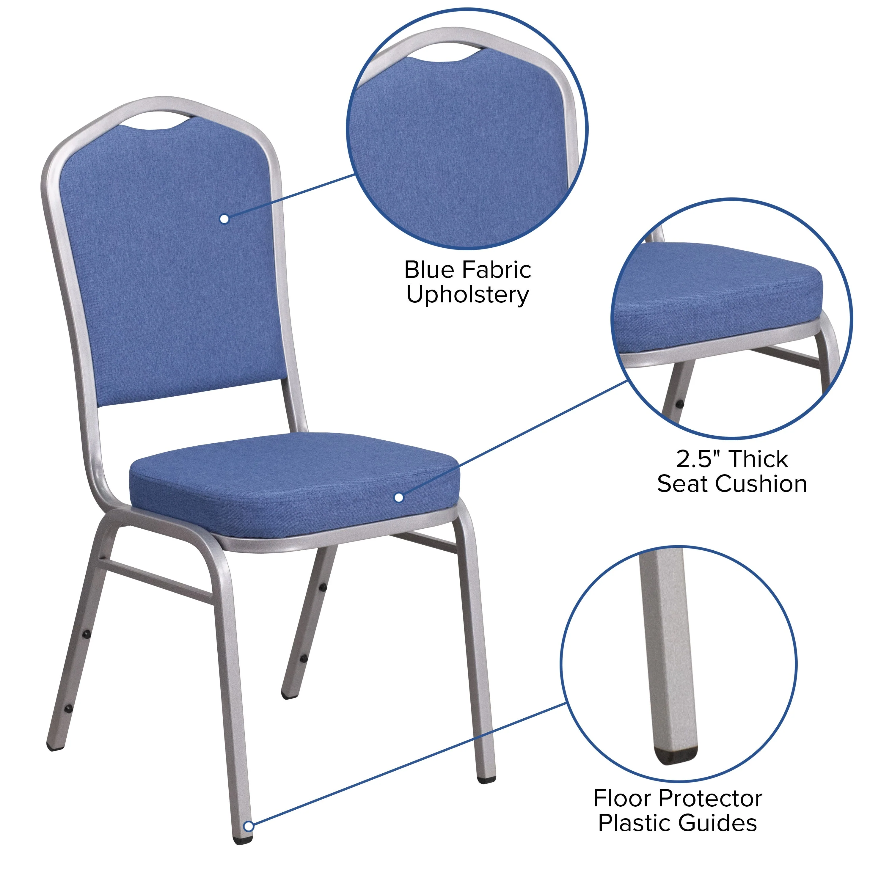HERCULES Series Crown Back Stacking Banquet Chair - Image 124