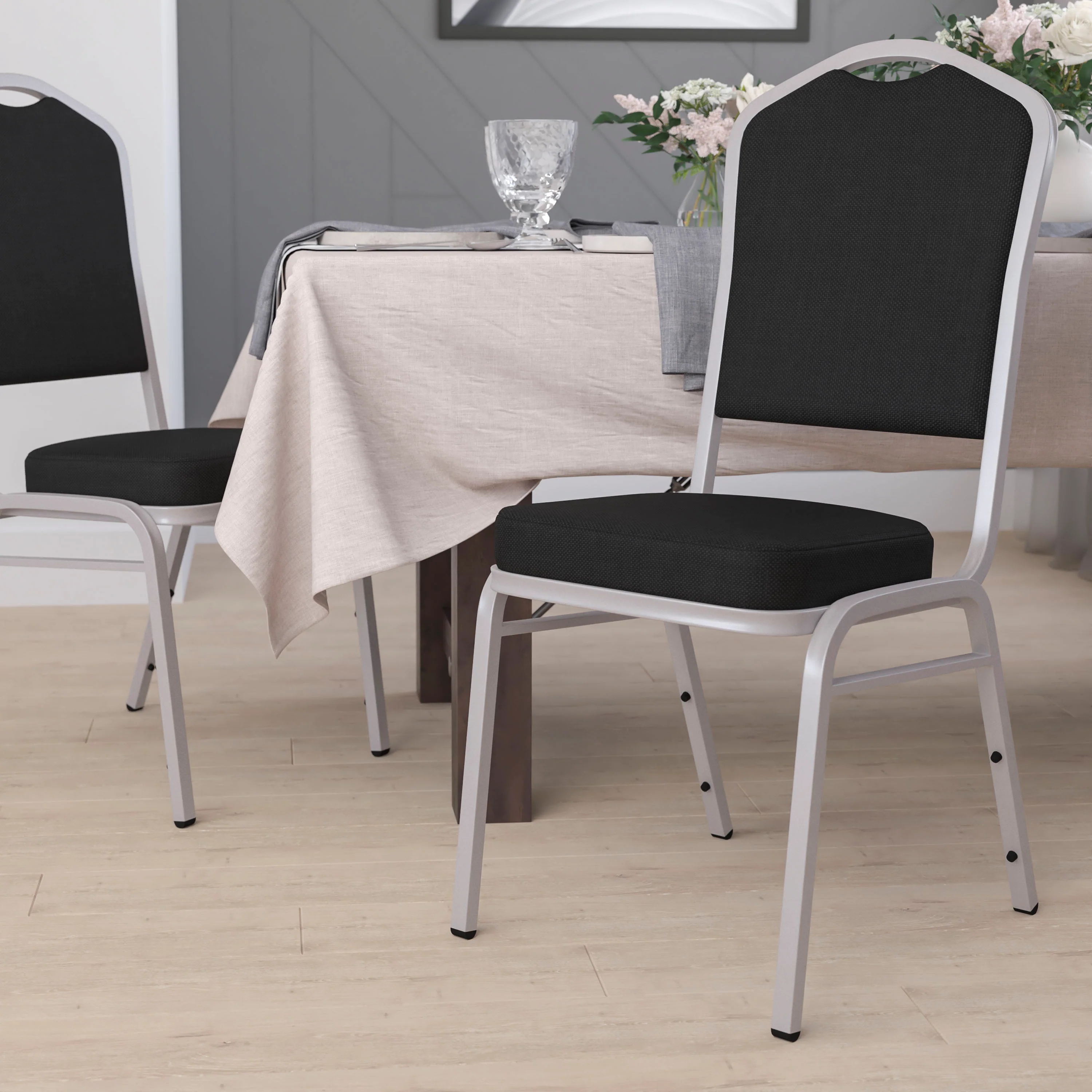 HERCULES Series Crown Back Stacking Banquet Chair - Image 128