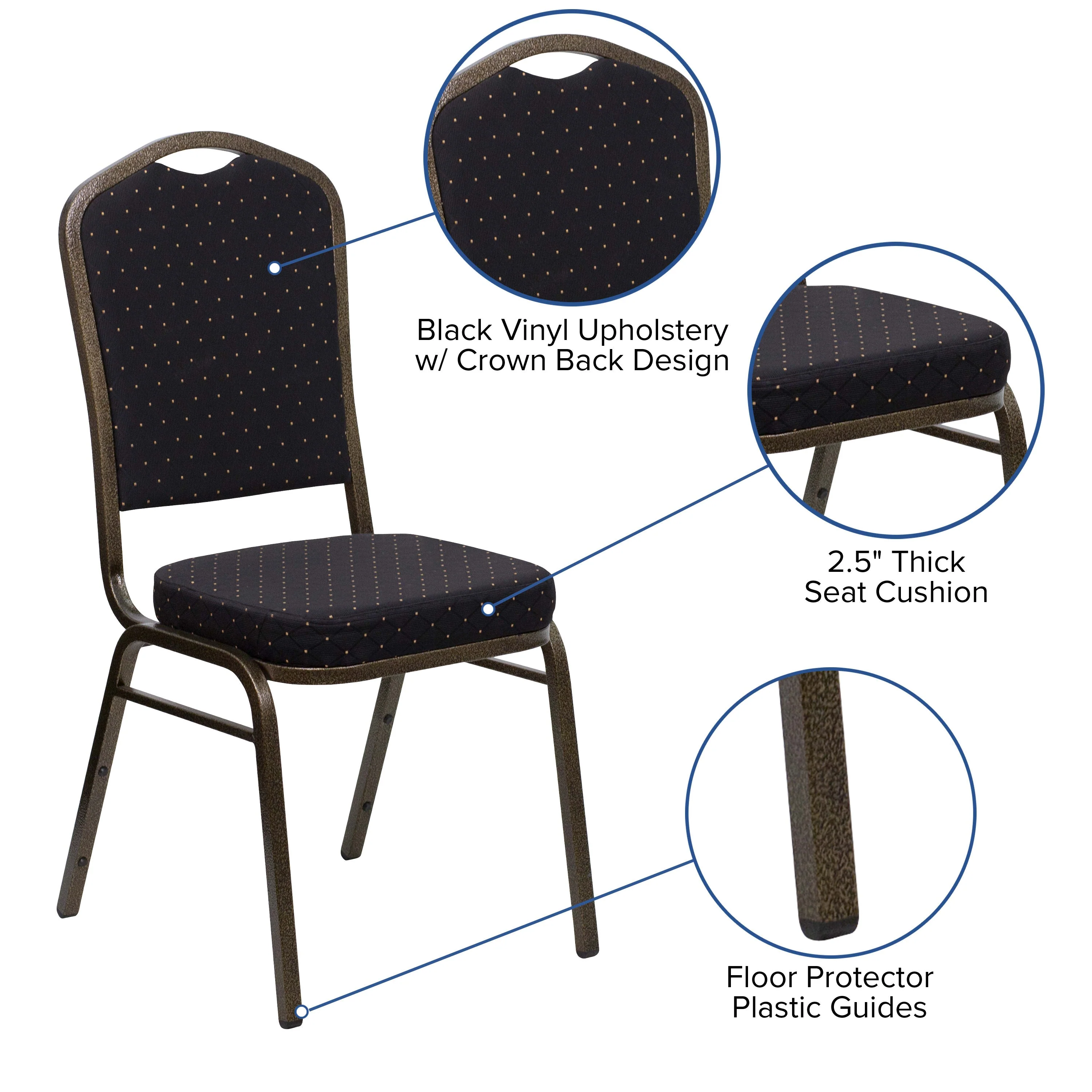 HERCULES Series Crown Back Stacking Banquet Chair - Image 137
