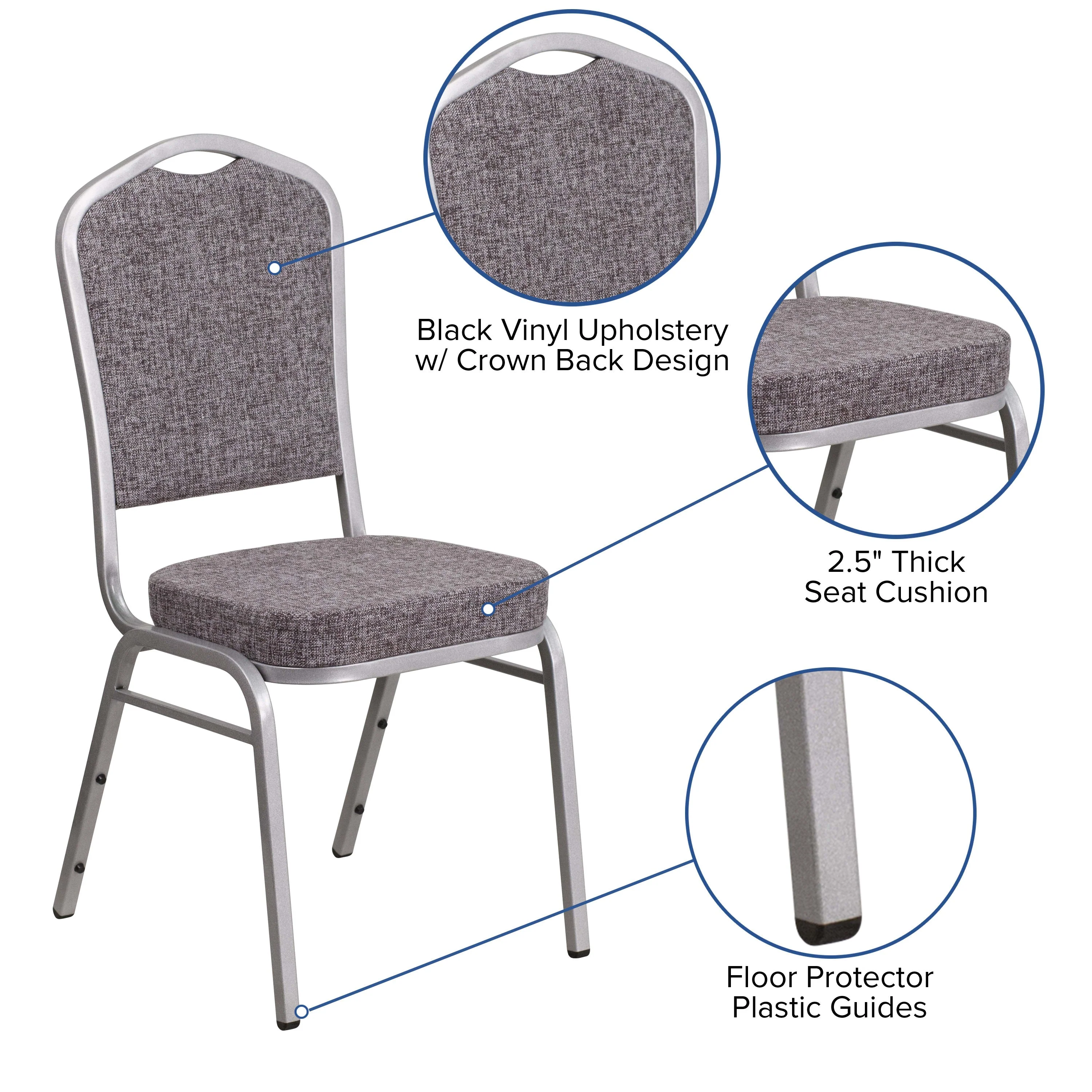 HERCULES Series Crown Back Stacking Banquet Chair - Image 142