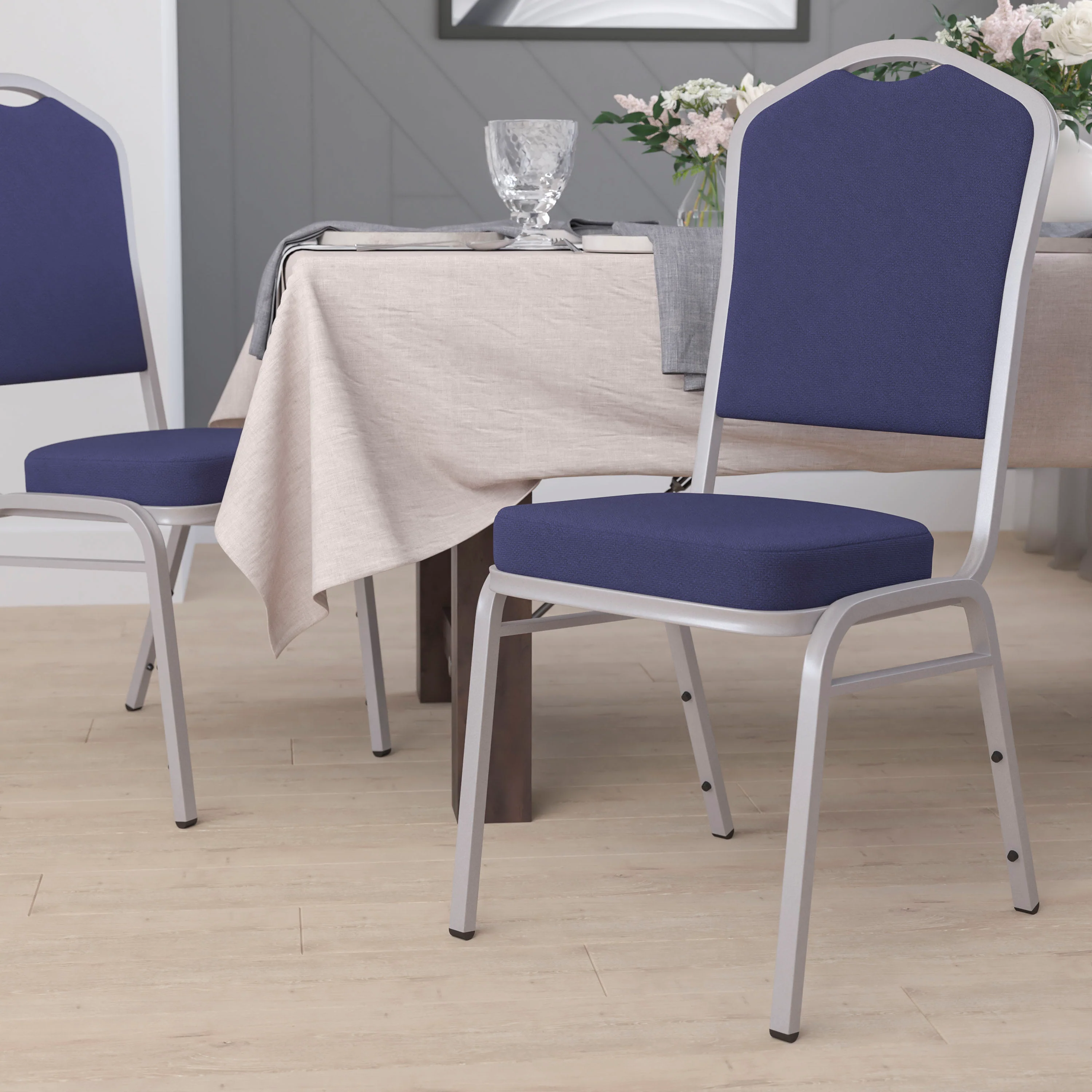 HERCULES Series Crown Back Stacking Banquet Chair - Image 146