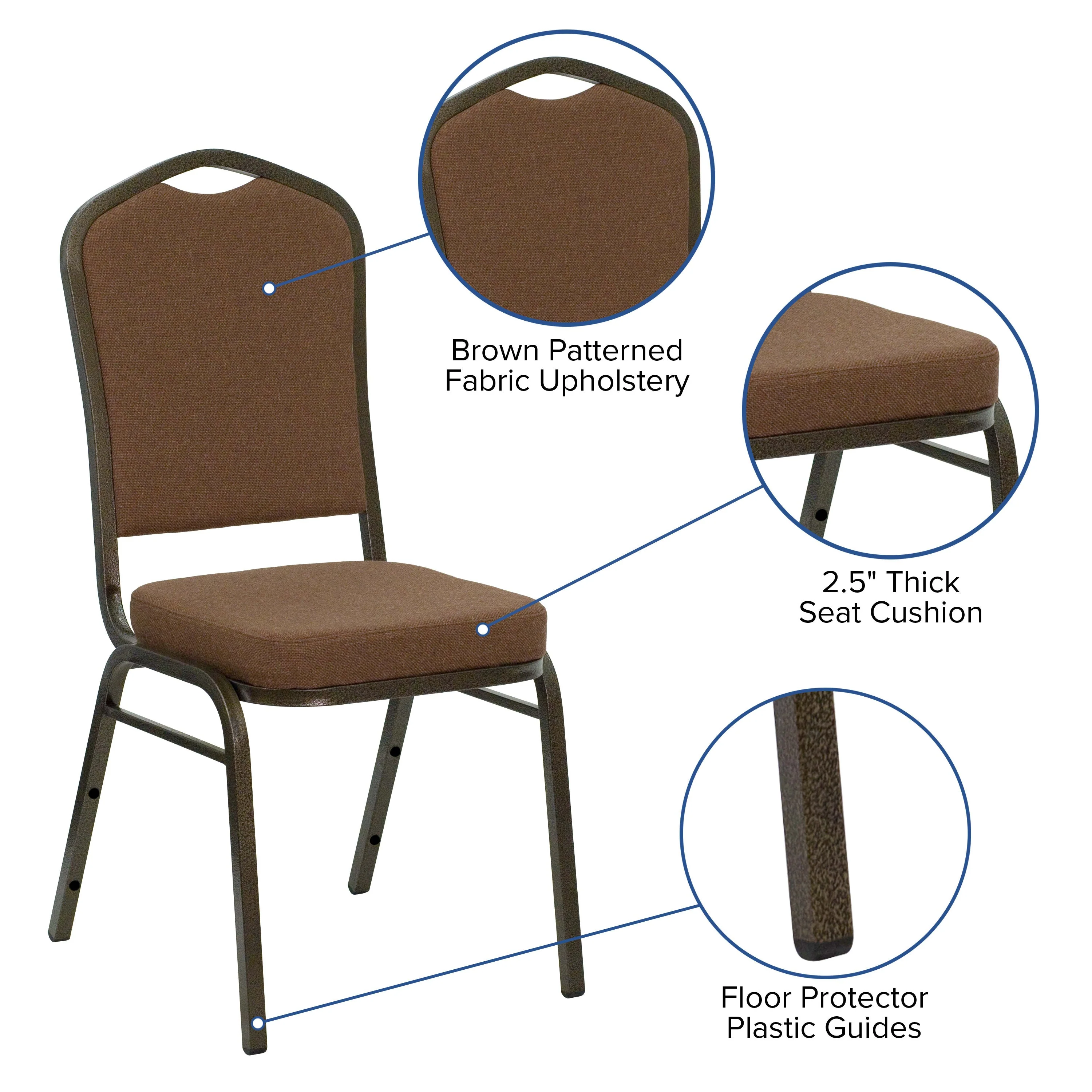 HERCULES Series Crown Back Stacking Banquet Chair - Image 155