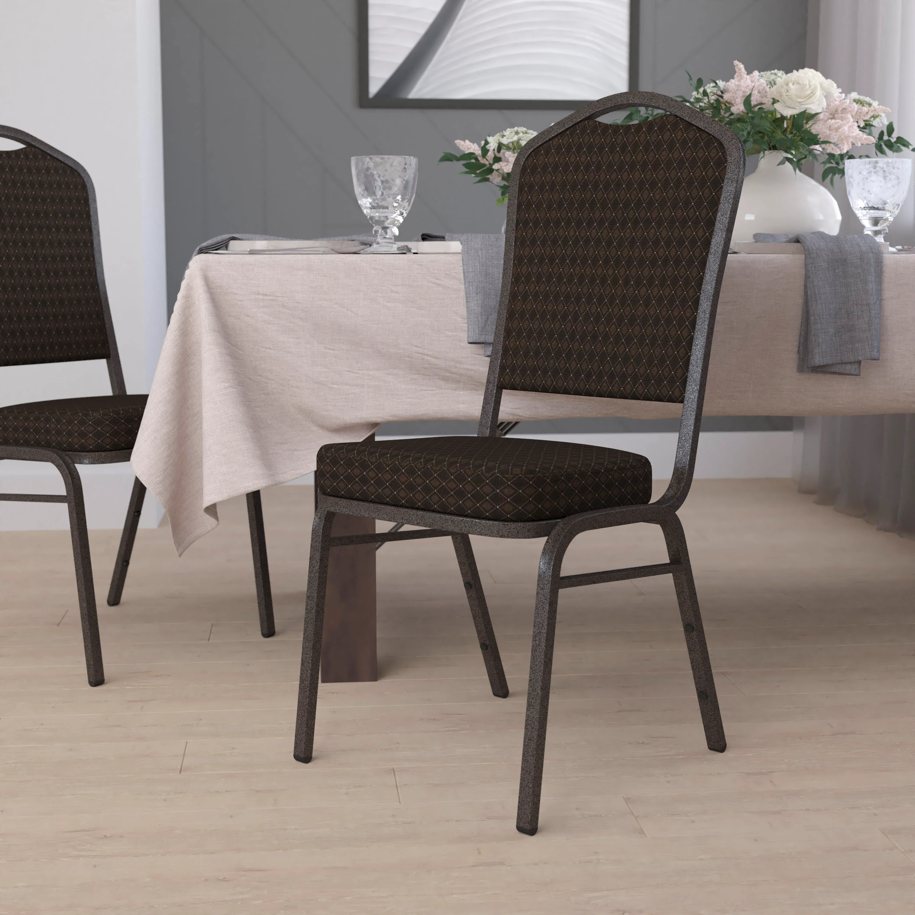 HERCULES Series Crown Back Stacking Banquet Chair - Image 164