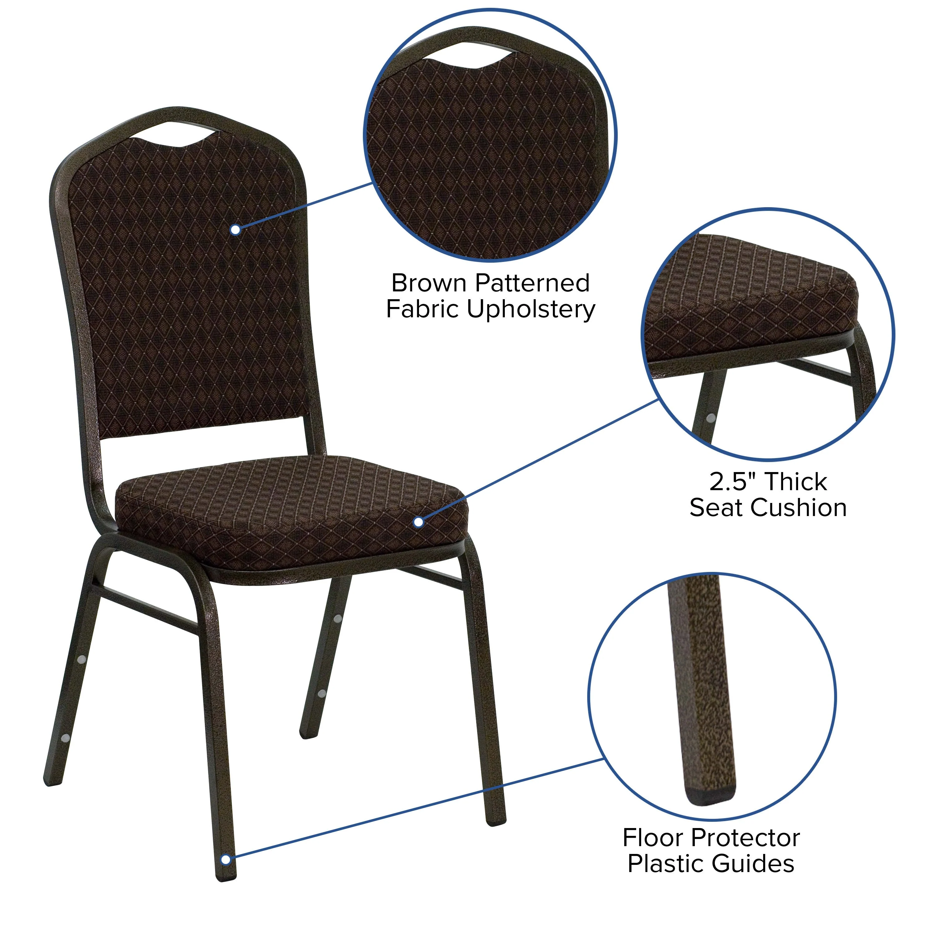 HERCULES Series Crown Back Stacking Banquet Chair - Image 167