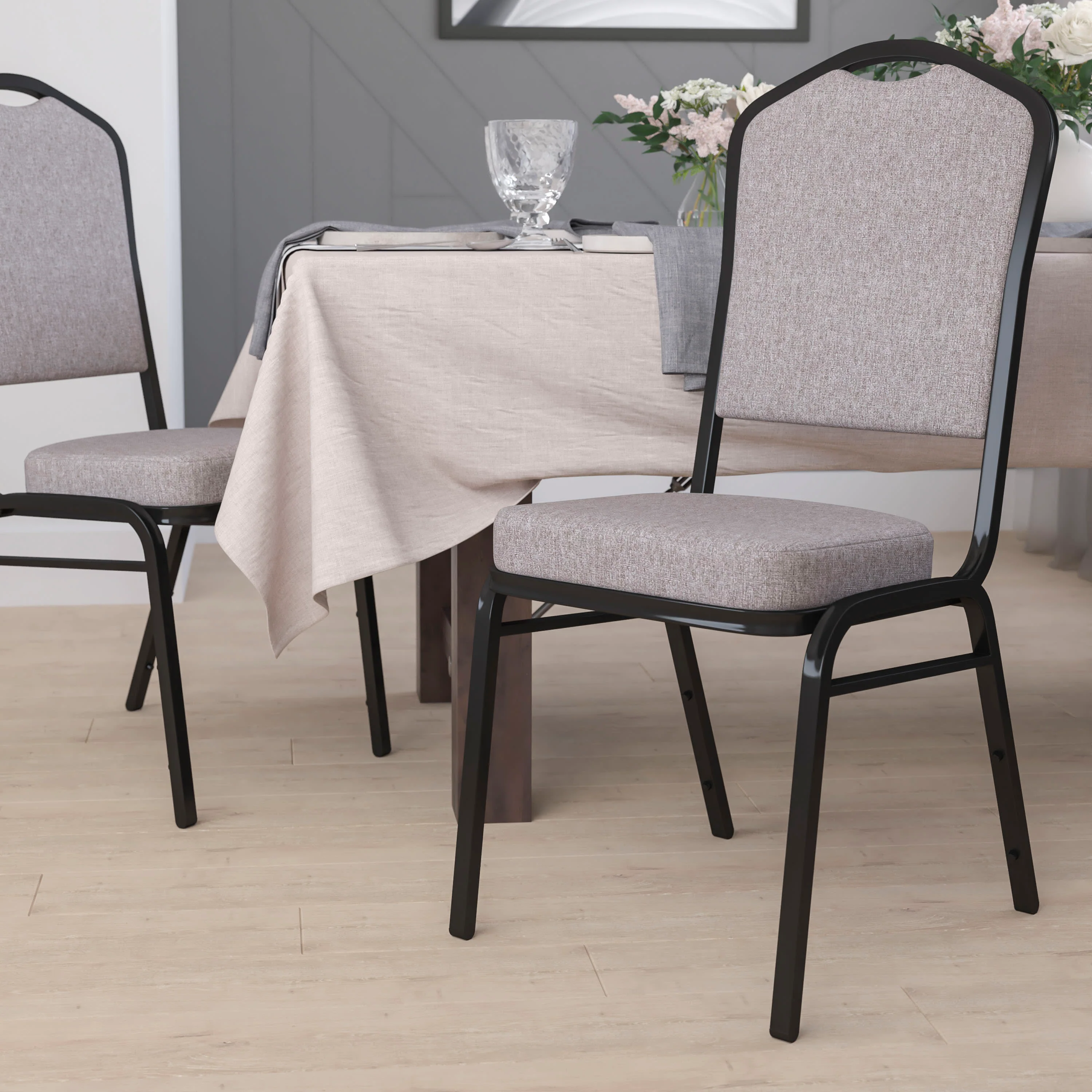 HERCULES Series Crown Back Stacking Banquet Chair - Image 170