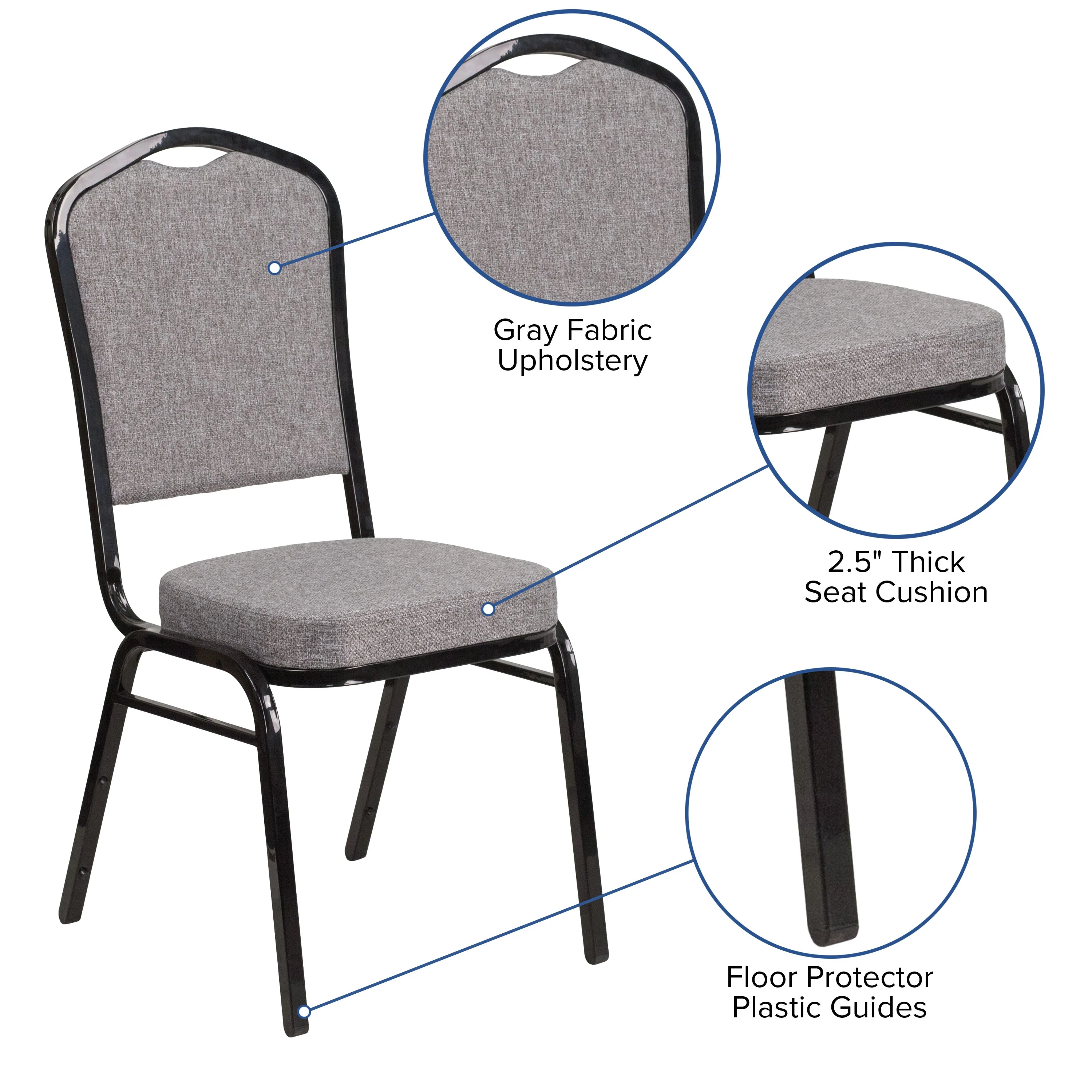 HERCULES Series Crown Back Stacking Banquet Chair - Image 172