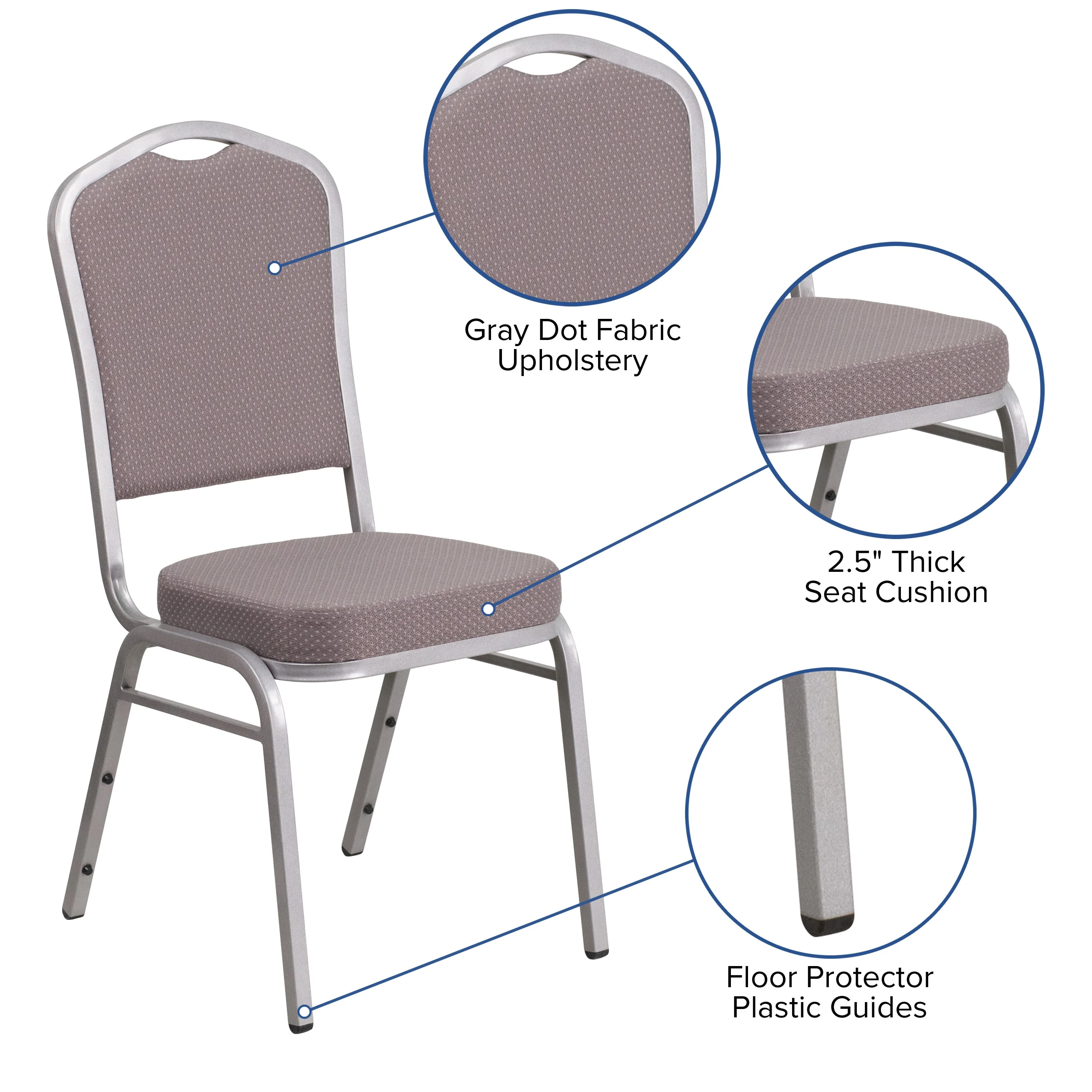 HERCULES Series Crown Back Stacking Banquet Chair - Image 178