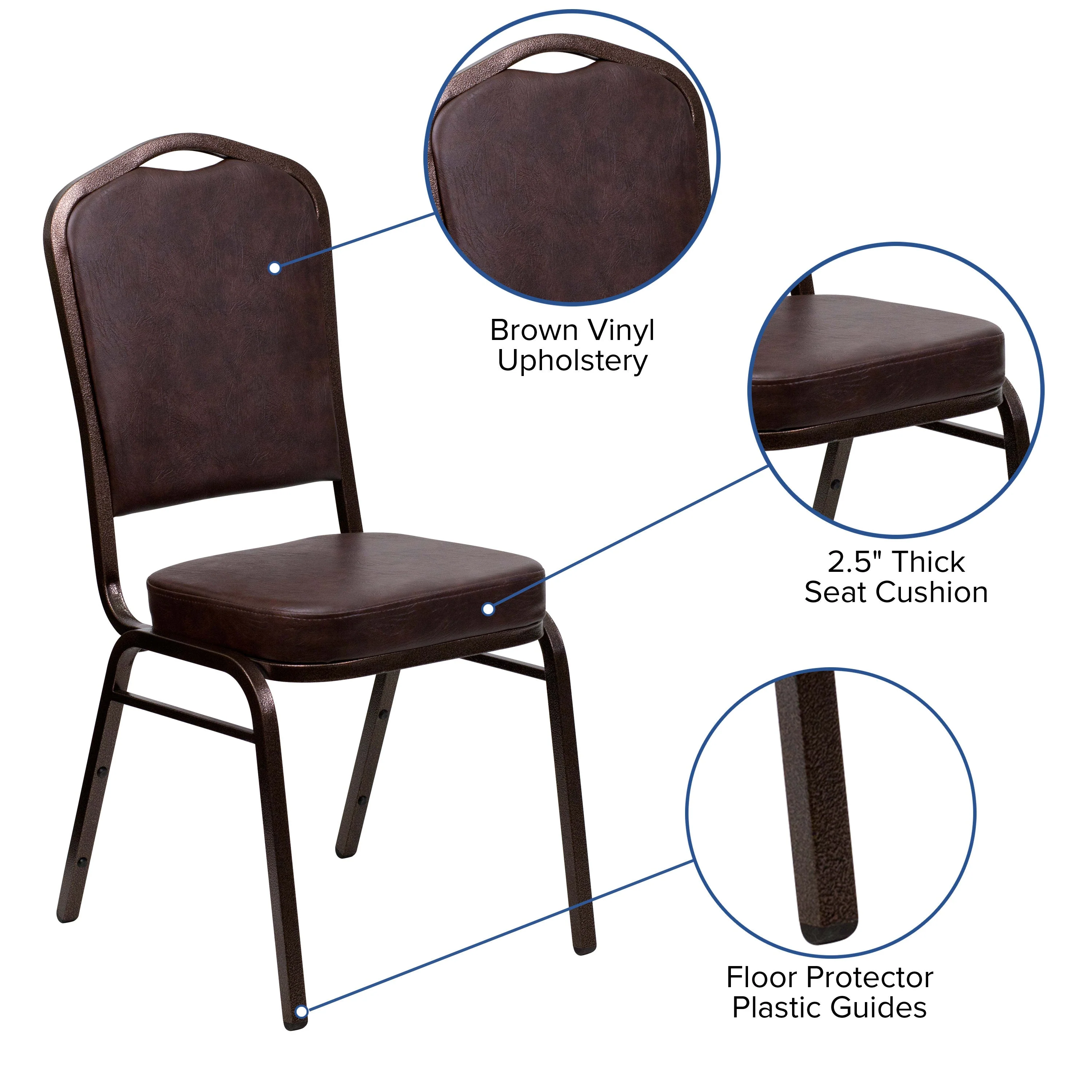HERCULES Series Crown Back Stacking Banquet Chair - Image 191